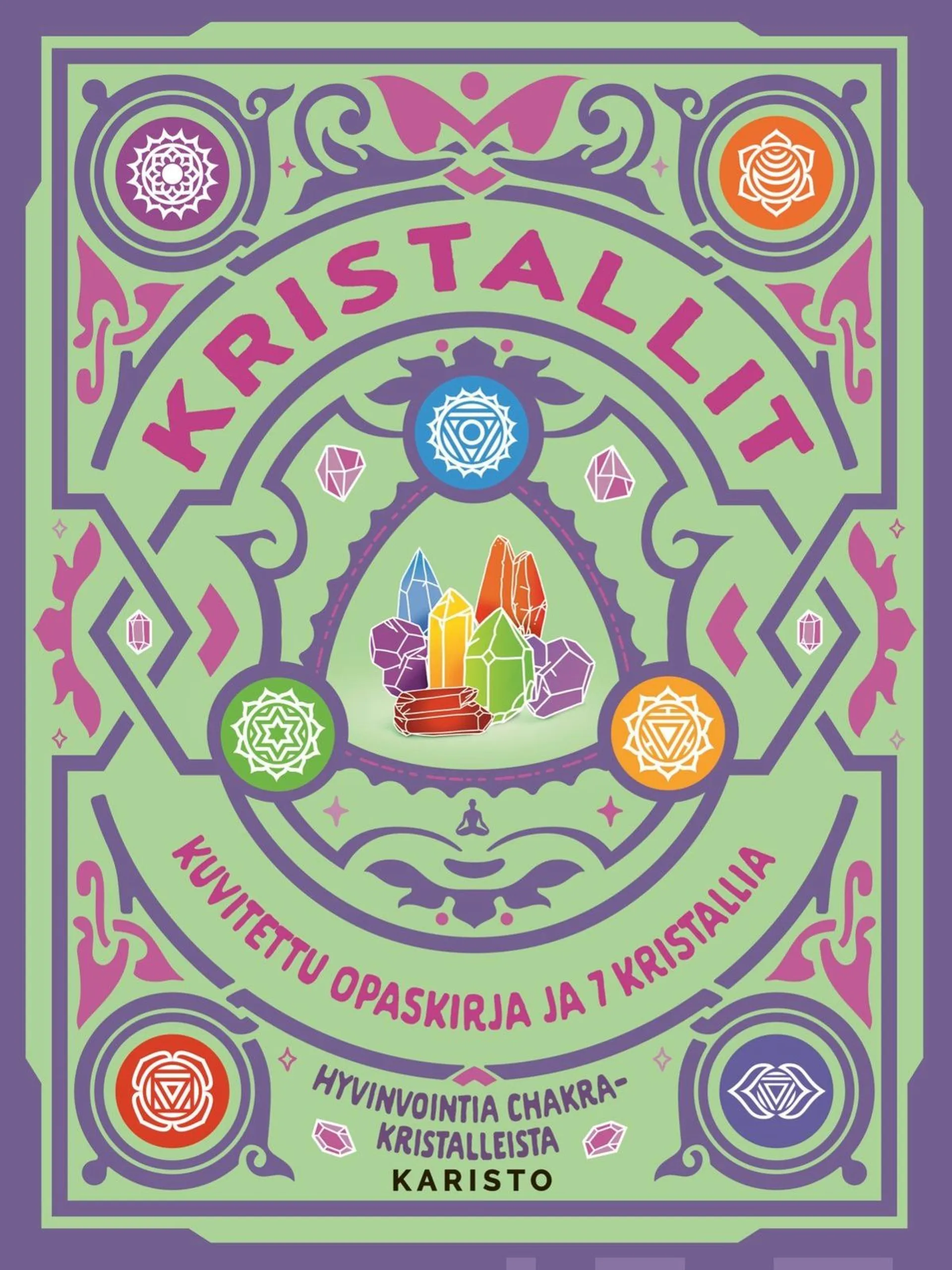 Kristallit - Kuvitettu opaskirja ja 7 kristallia