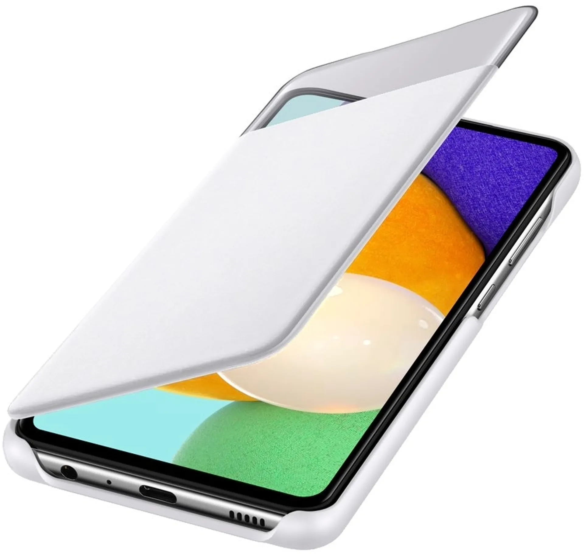 Samsung Suojakuori S View Wallet  A52 valkoinen - 4
