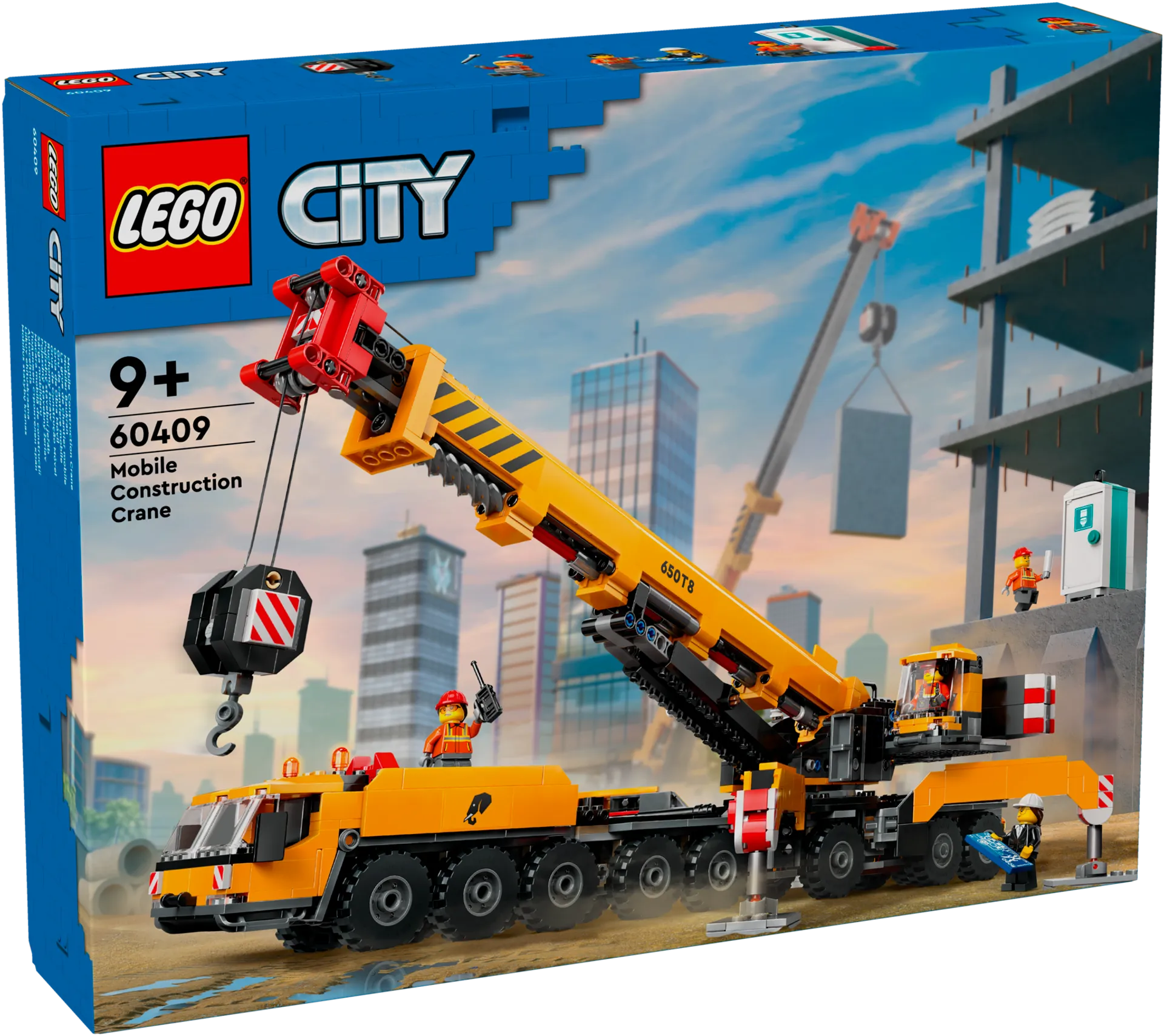 LEGO City Big Vehicles 60409 Keltainen ajettava rakennusnosturi - 2