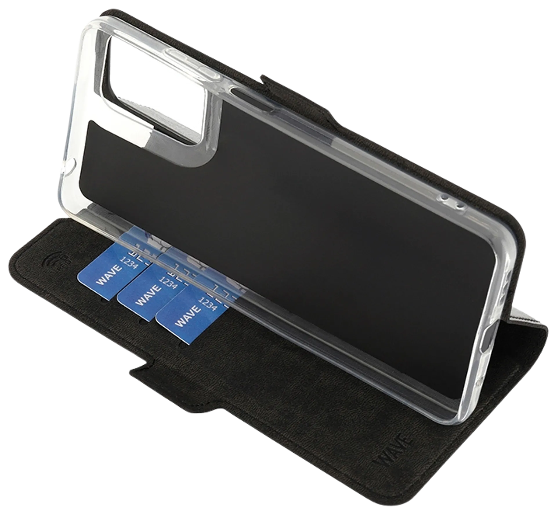 Wave Book Case, Motorola Moto E14, Musta - 5