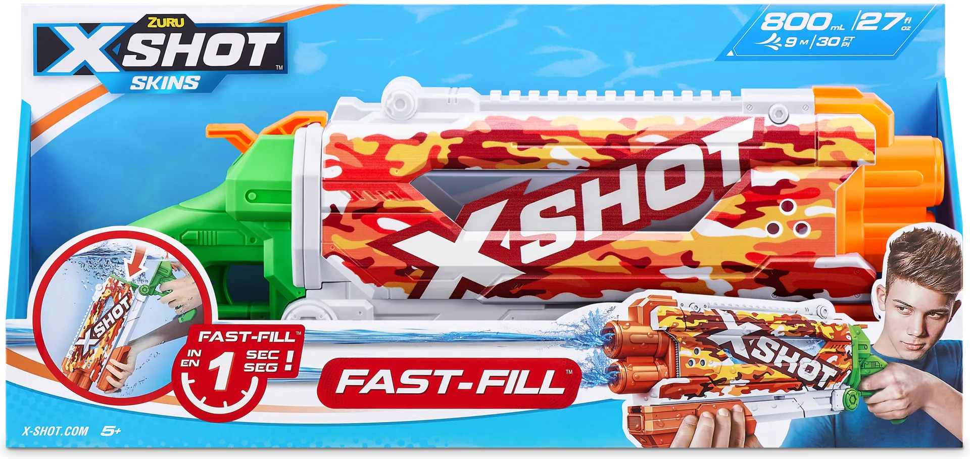 X-Shot vesipyssy Fast Fill Skins Pump Action - 3