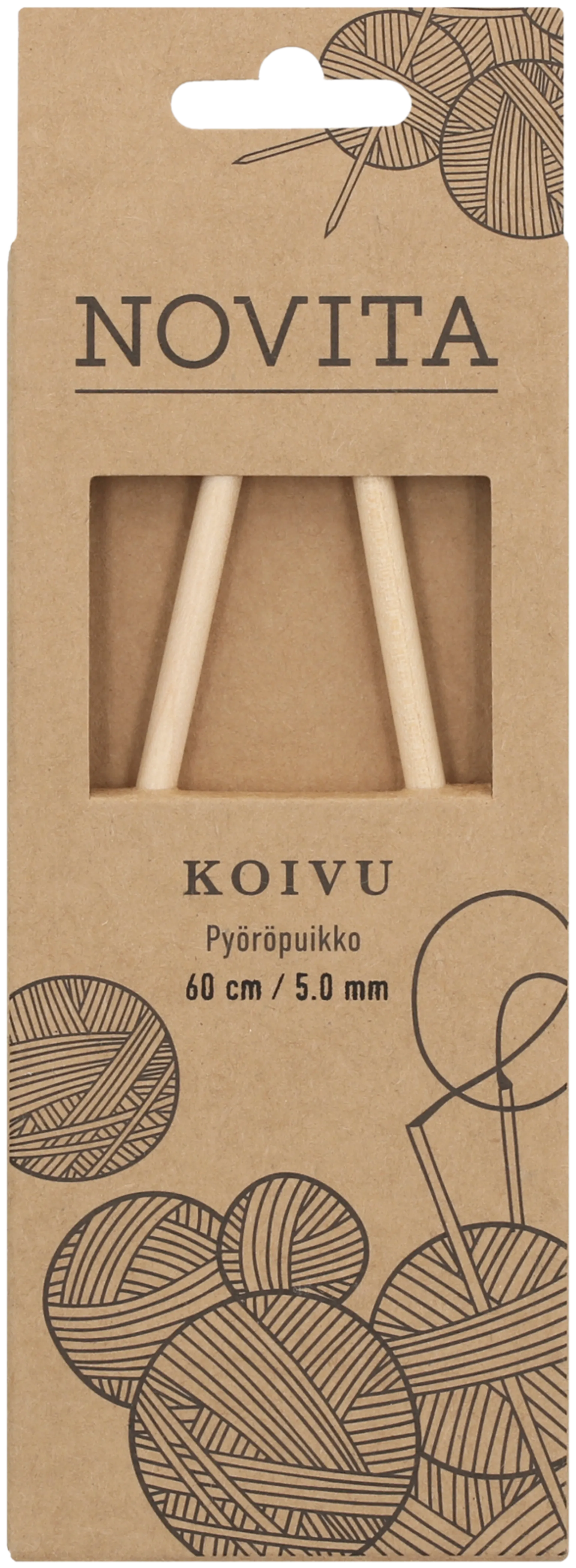 Novita Pyöröpuikko koivu 60cm - 5mm - 1