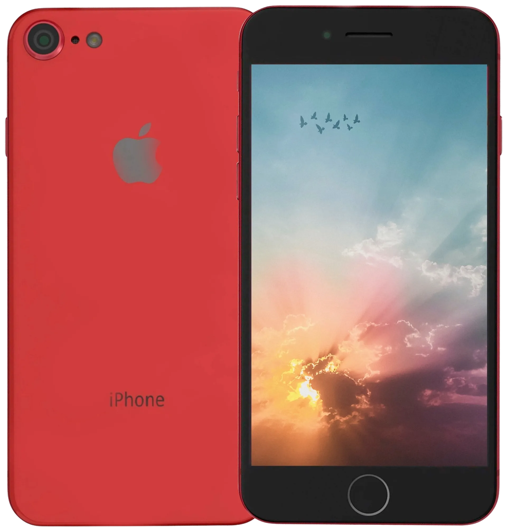 Apple iPhone SE 3 128GB älypuhelin Red, tehdashuollettu, käytetty puhelin