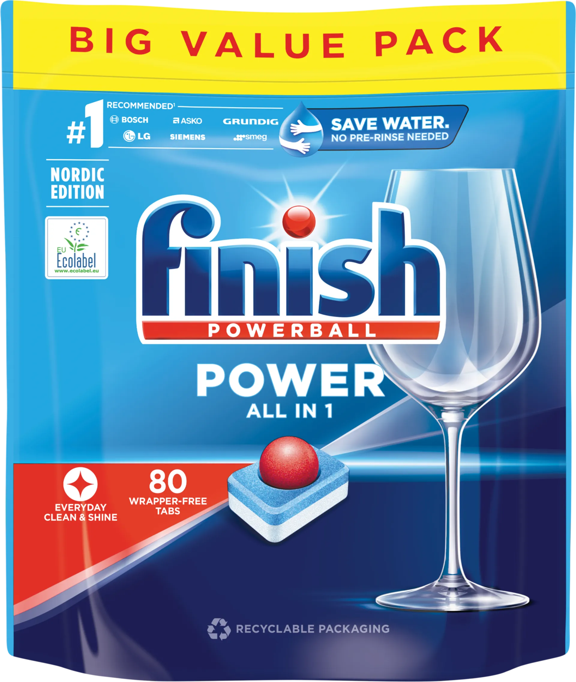 Finish power all in one konetiskitabletti 80 kpl