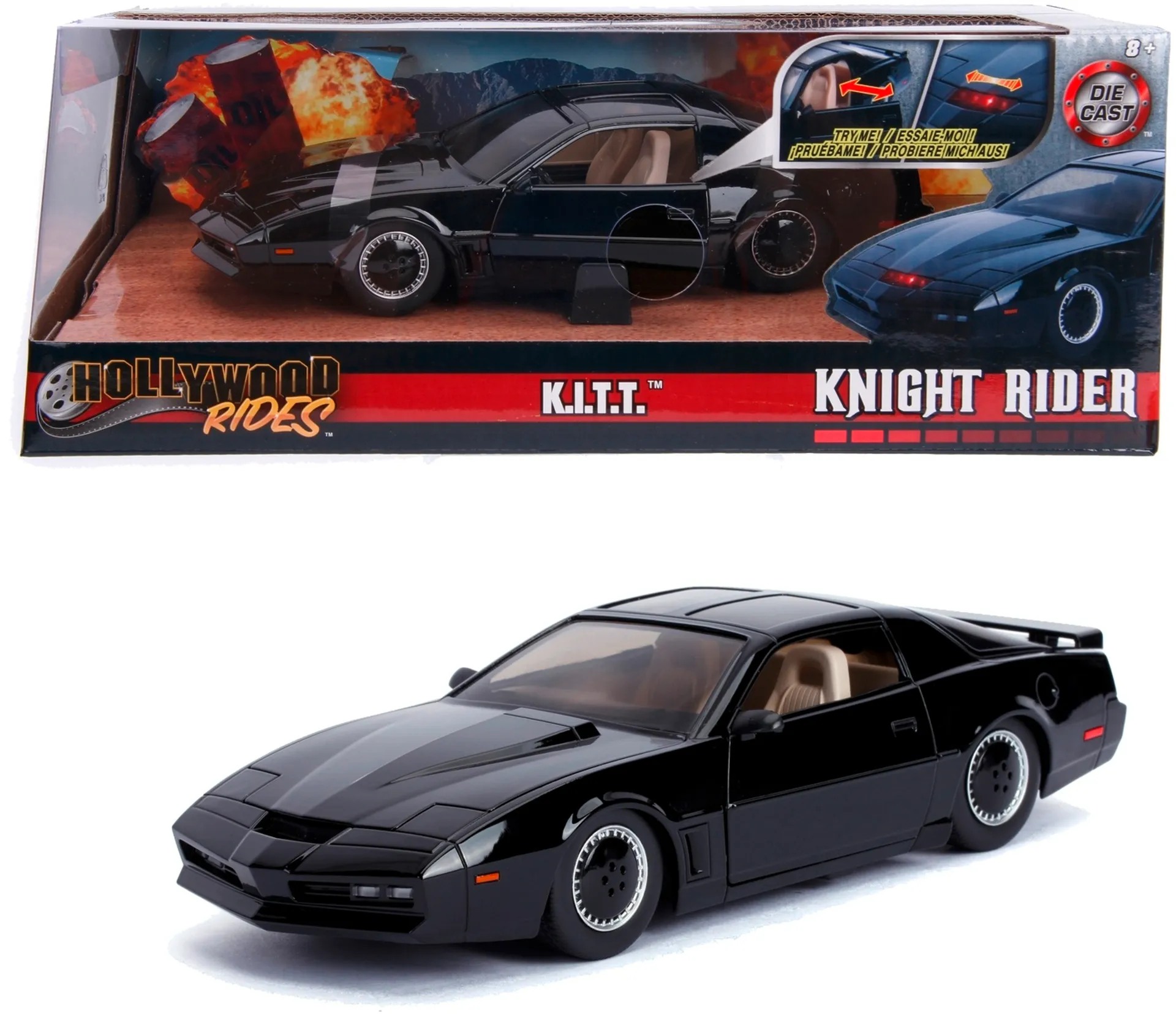 Jada Ritari Ässä / Knight Rider K.I.T.T. 21cm, 1:24, valotoiminto "etuskannerissa" - 1