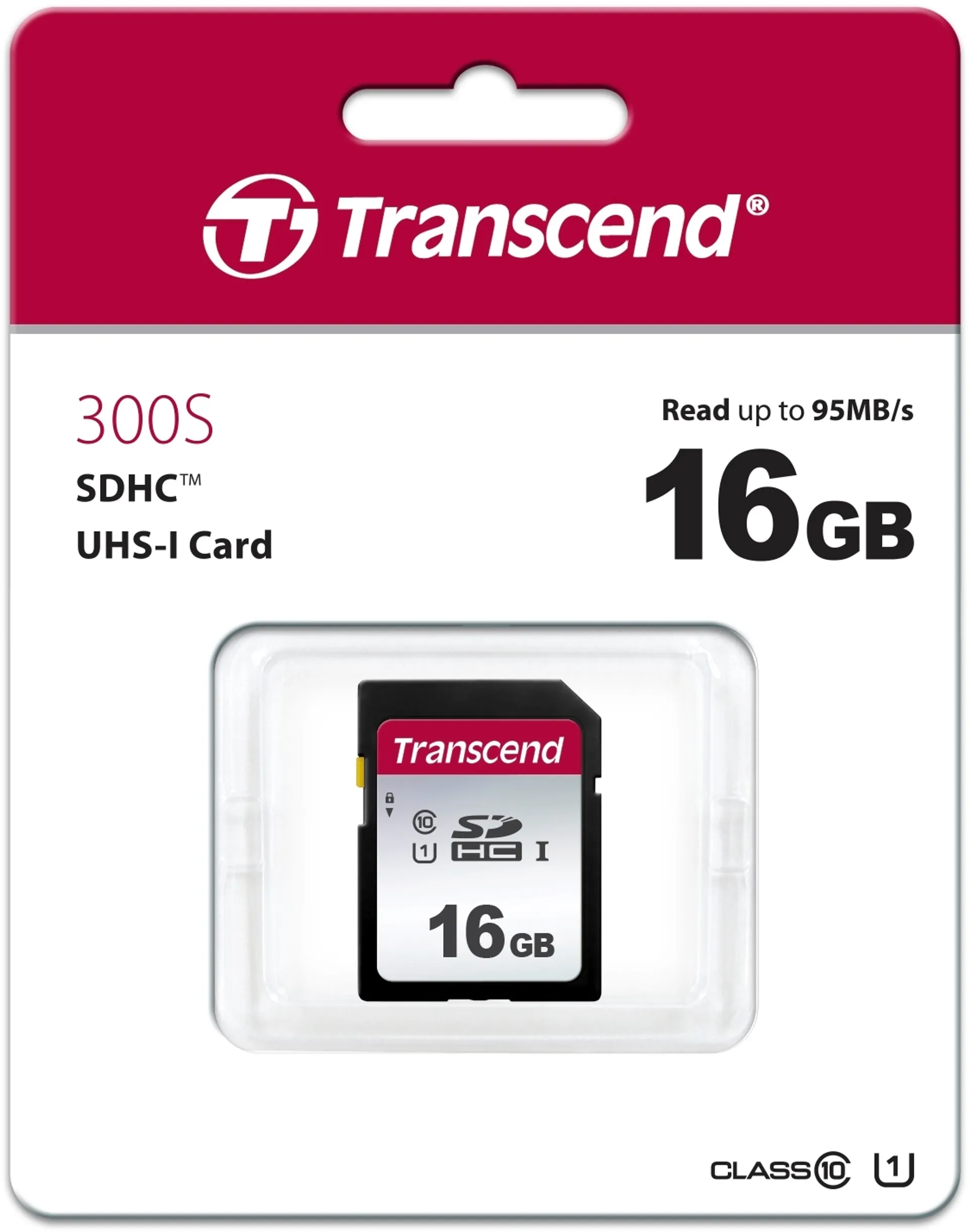 Transcend 300S muistikortti 16GB U1 SD - 2