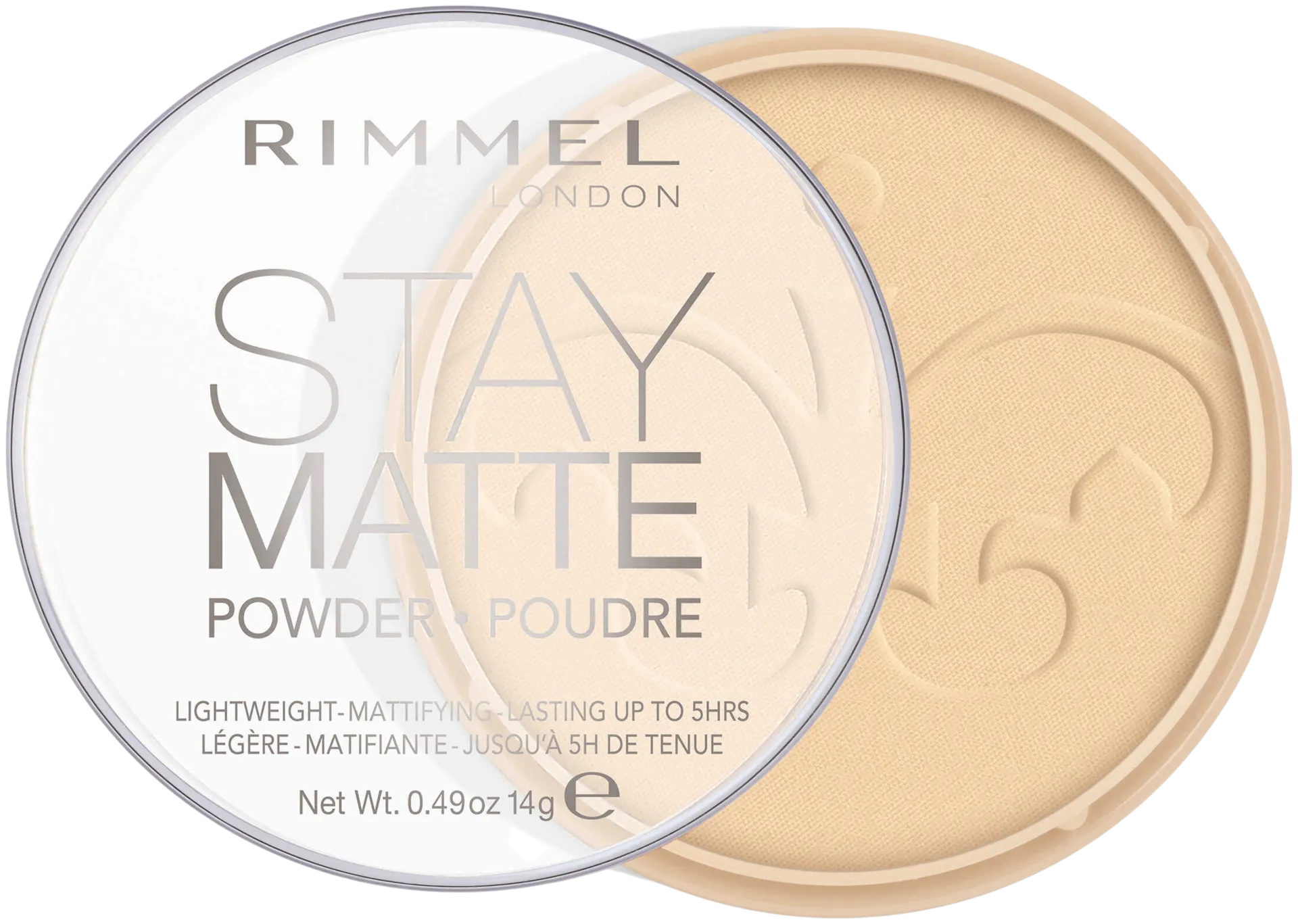Rimmel 14g Stay Matte Pressed Powder 001 Transparent kivipuuteri - 2