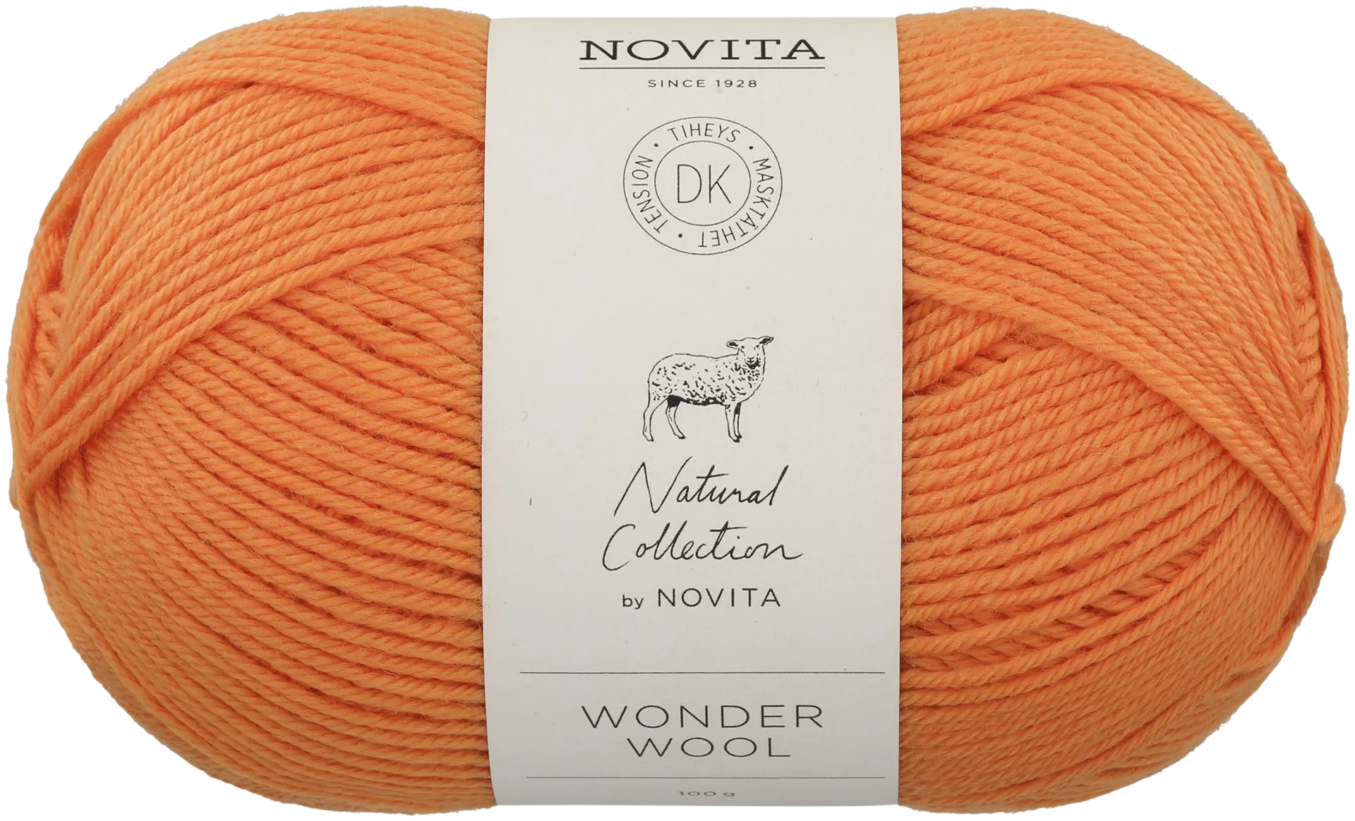 Novita Lanka Wonder Wool DK 100 g appelsiini 278 - 1