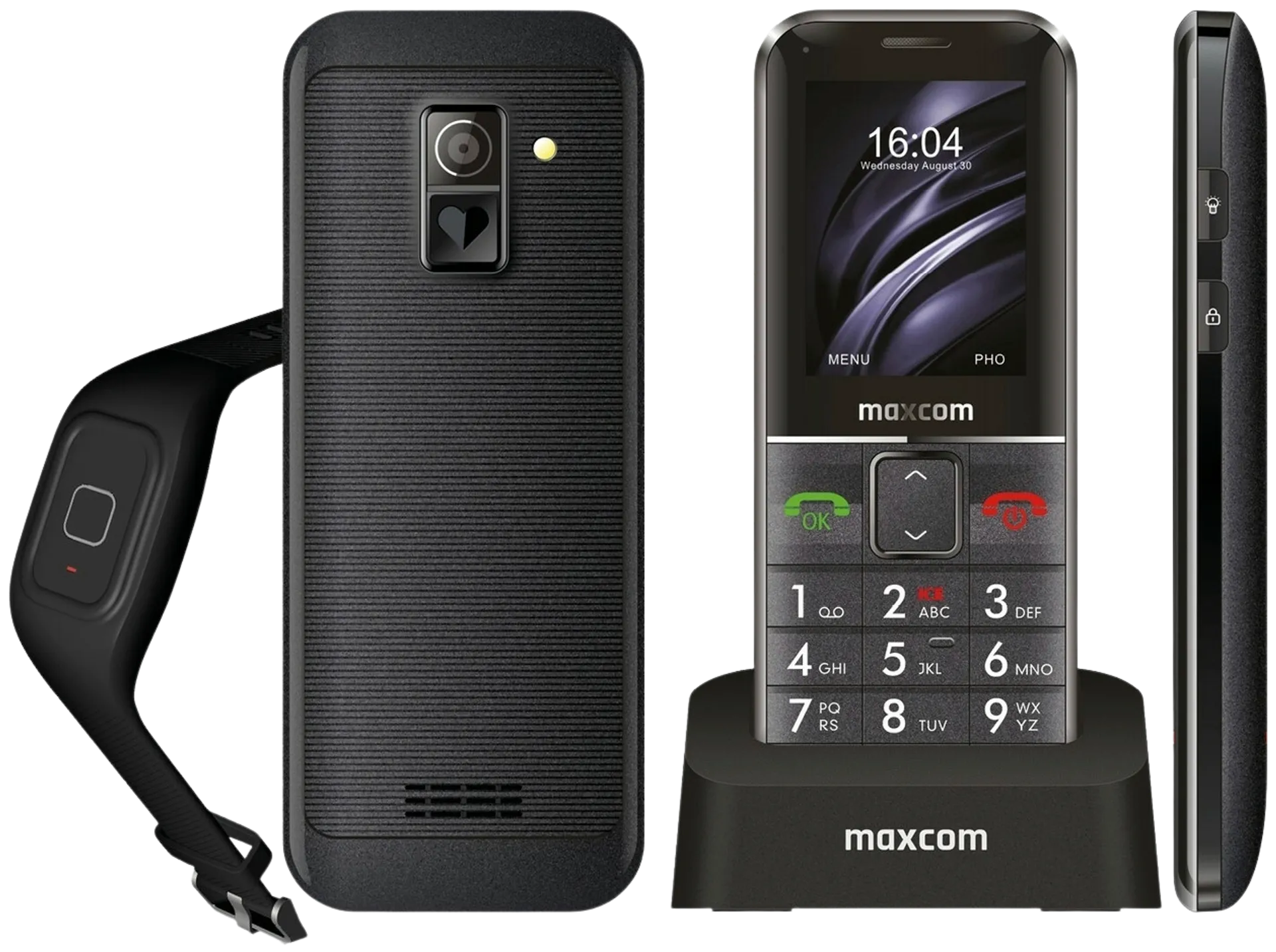 Maxcom MM735BB matkapuhelin SOS-turvarannekkeella - 1