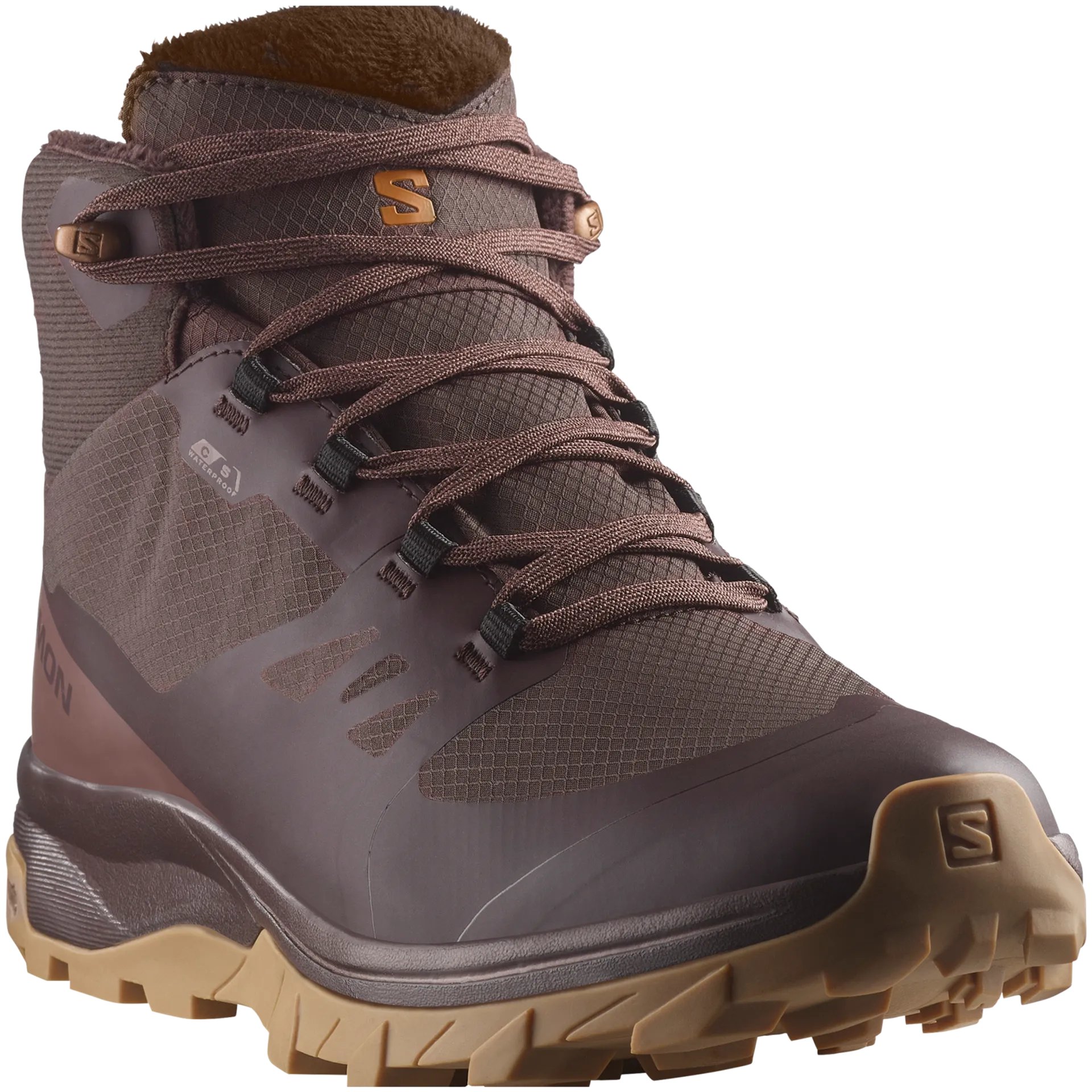 Salomon OUTSNAP CSWP naisten ulkoilujalkine - Black Coffee/Peppercorn/Gum #4 - 2