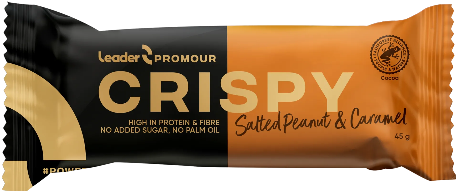 Leader Promour Crispy suolainen maapähkinä & toffee proteiinipatukka 45 g
