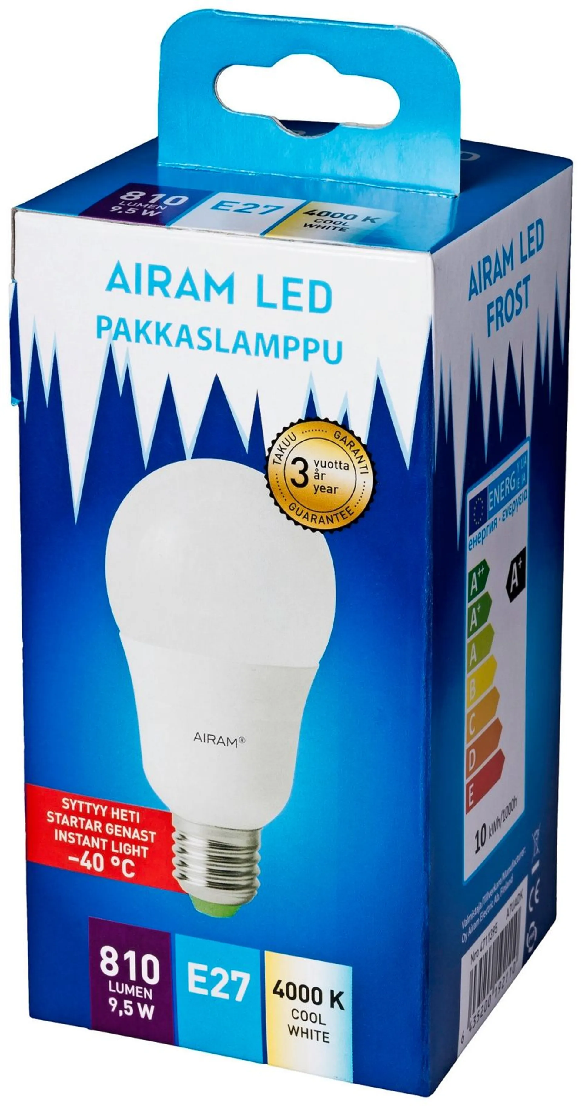 Airam LED pakkaslamppu 8,5w E27 - 2