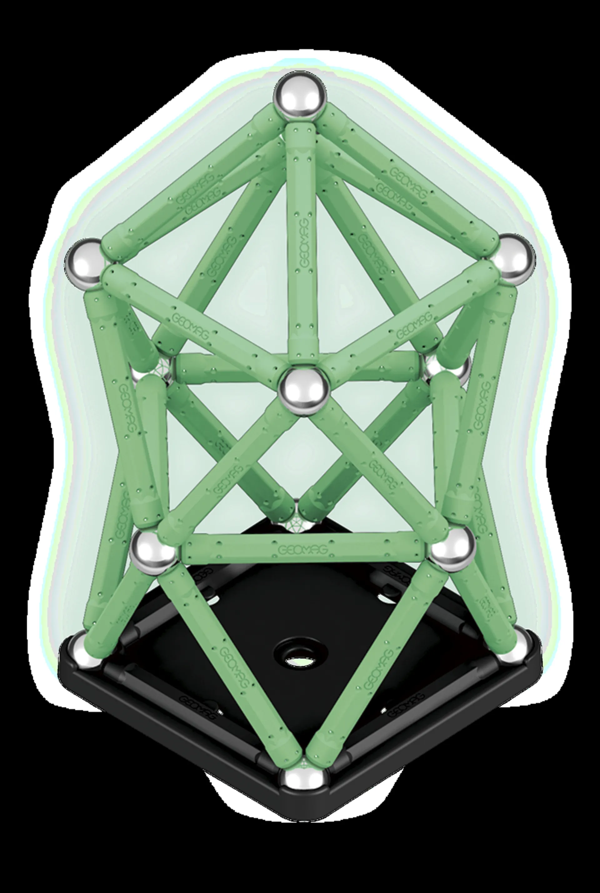 Geomag Glow pimeässä hohtava magneettinen rakennussarja 60 osaa - 3