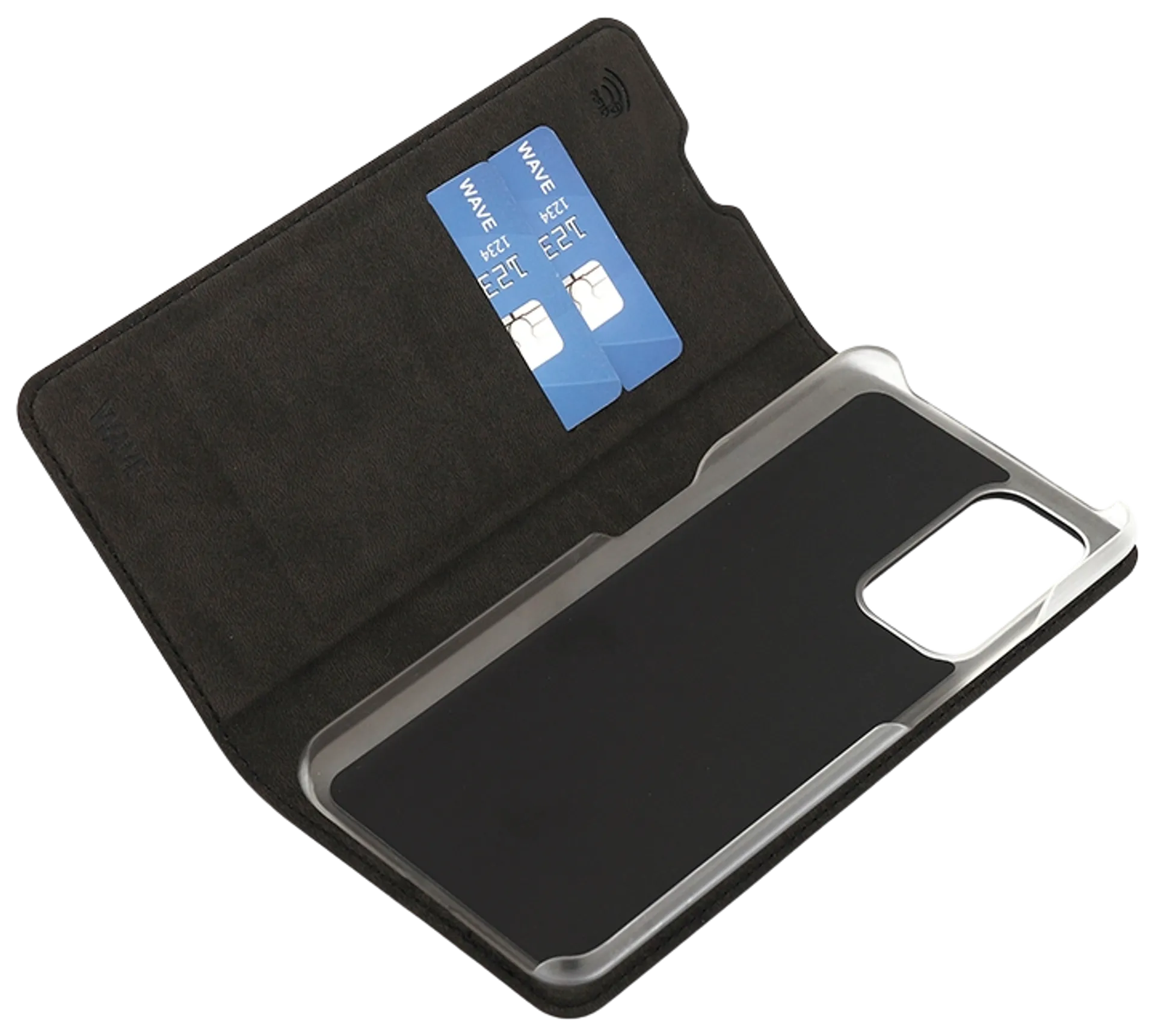 Wave Book Case, OnePlus 9, Musta - 4