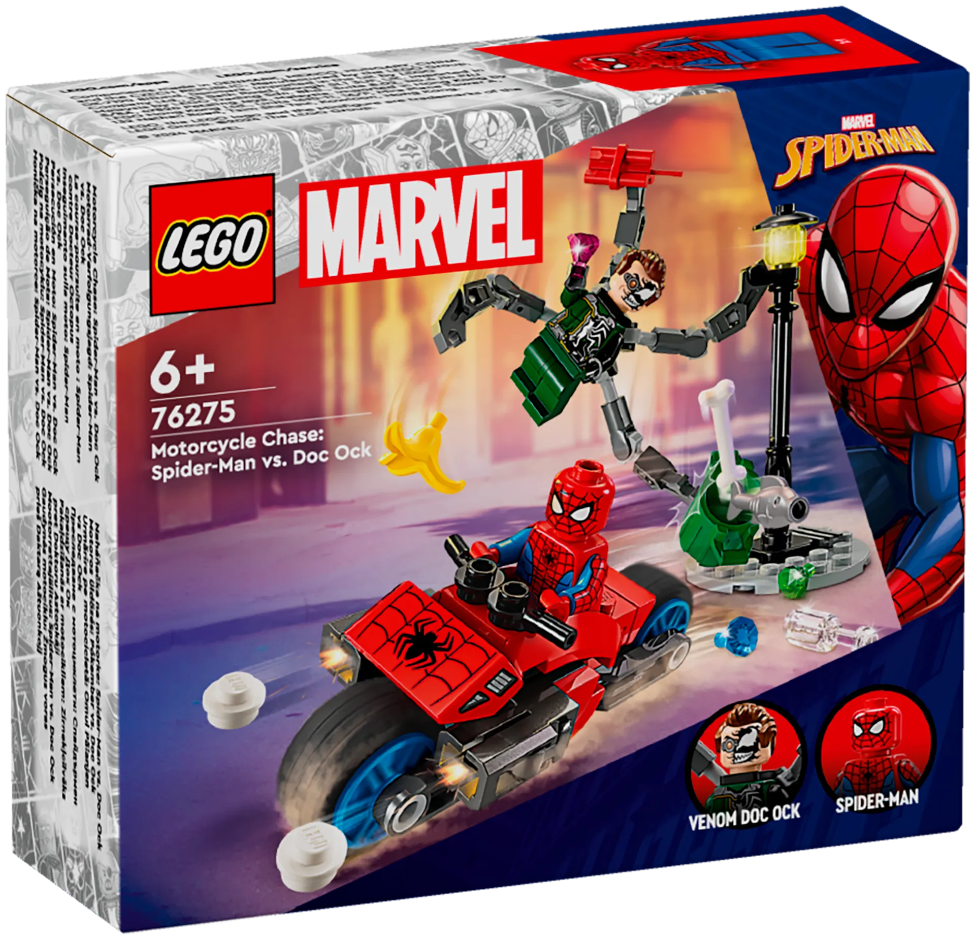 LEGO Super Heroes Marvel 76275 Takaa-ajo moottoripyörällä: Spider-Man vastaan Tohtori Mustekala - 2