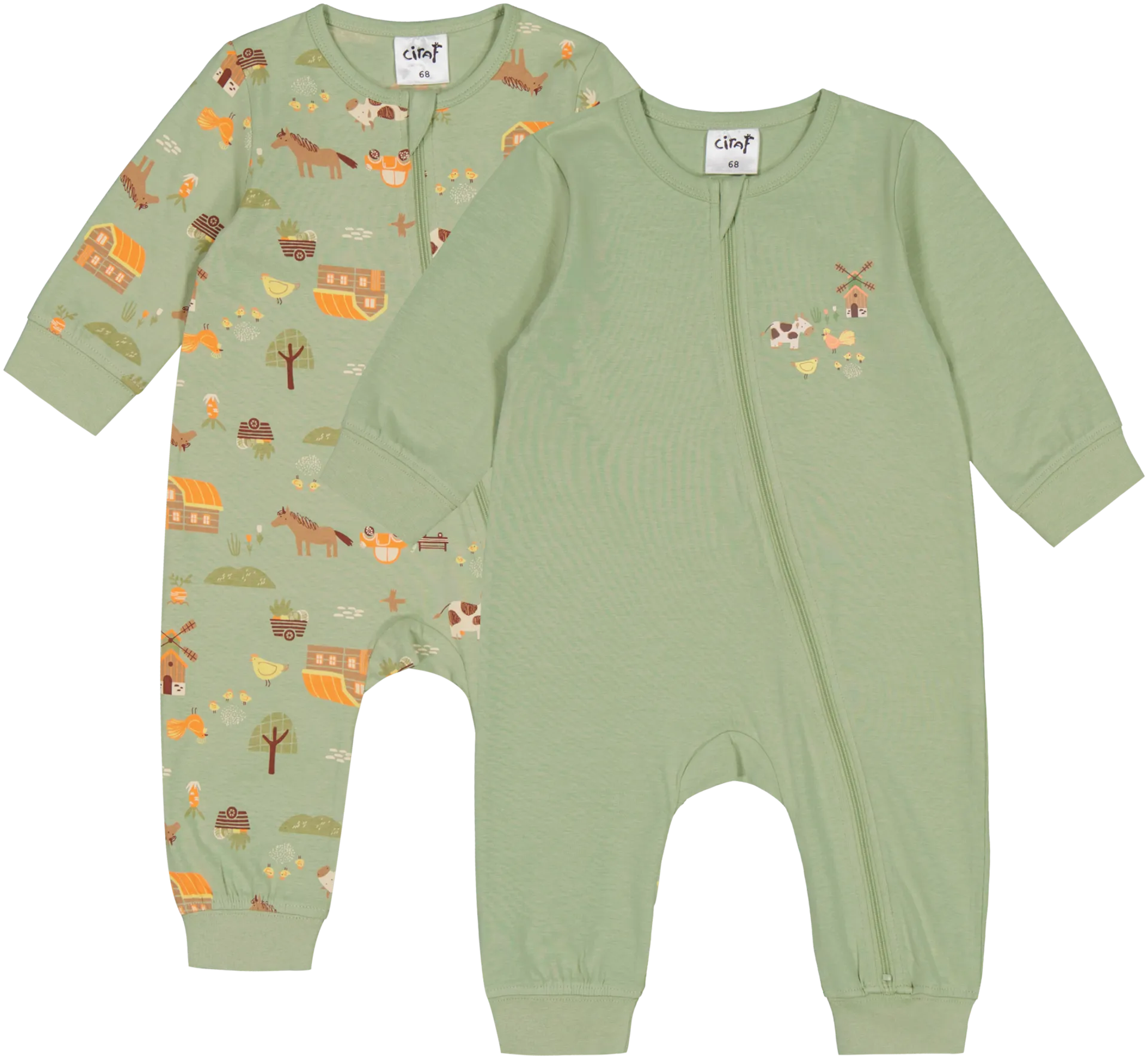 Ciraf vauvojen pyjama 250B242904 2-pack - SWAMP - 1