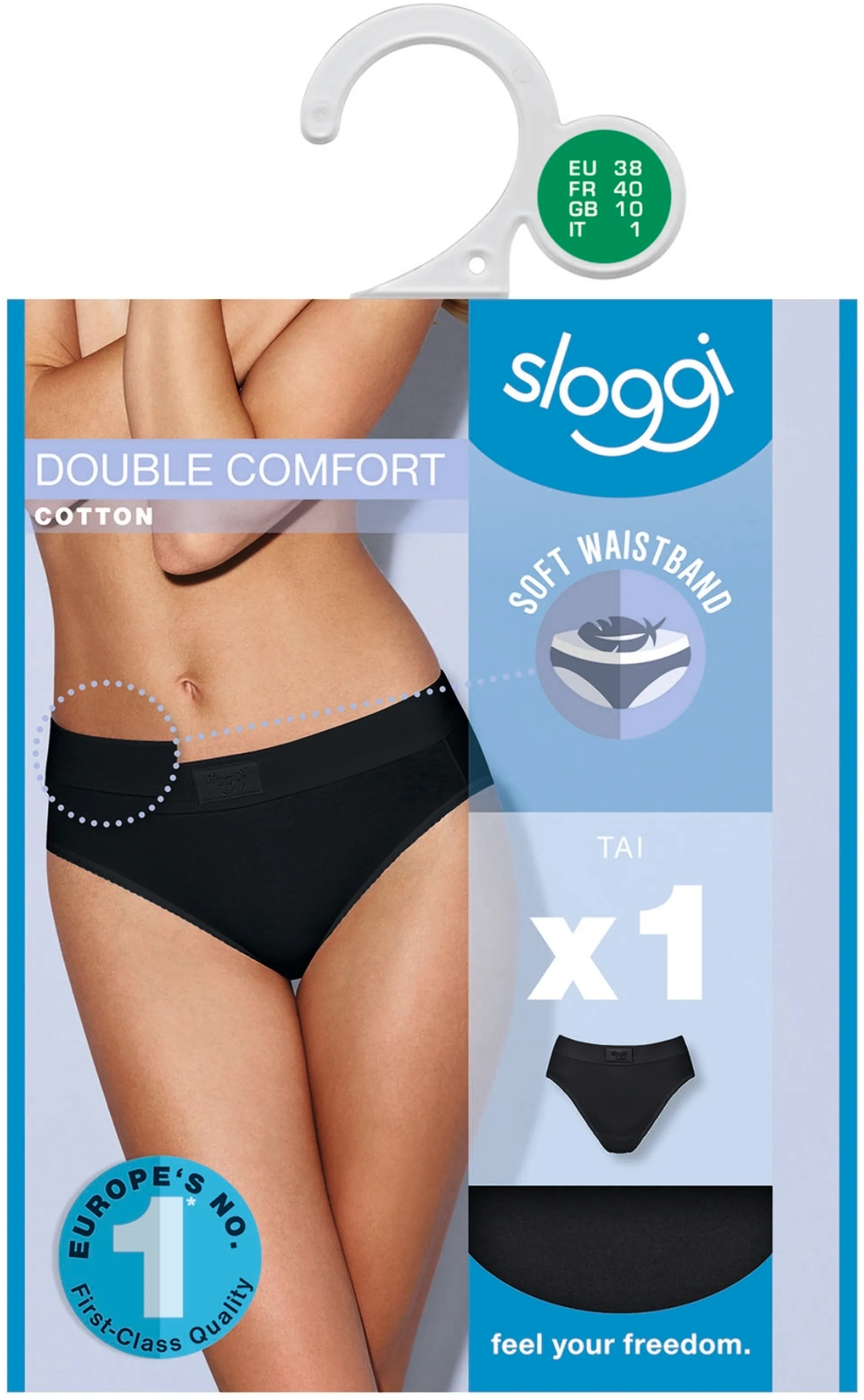 Sloggi Tai Double comfort naisten alushousut - MUSTA - 2