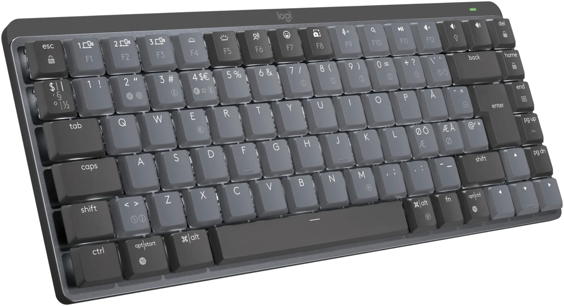 LOGITECH MX Mechanical Mini Minimalist Wireless Illuminated Keyboard - Tactile - GRAPHITE (Nordic) - 1