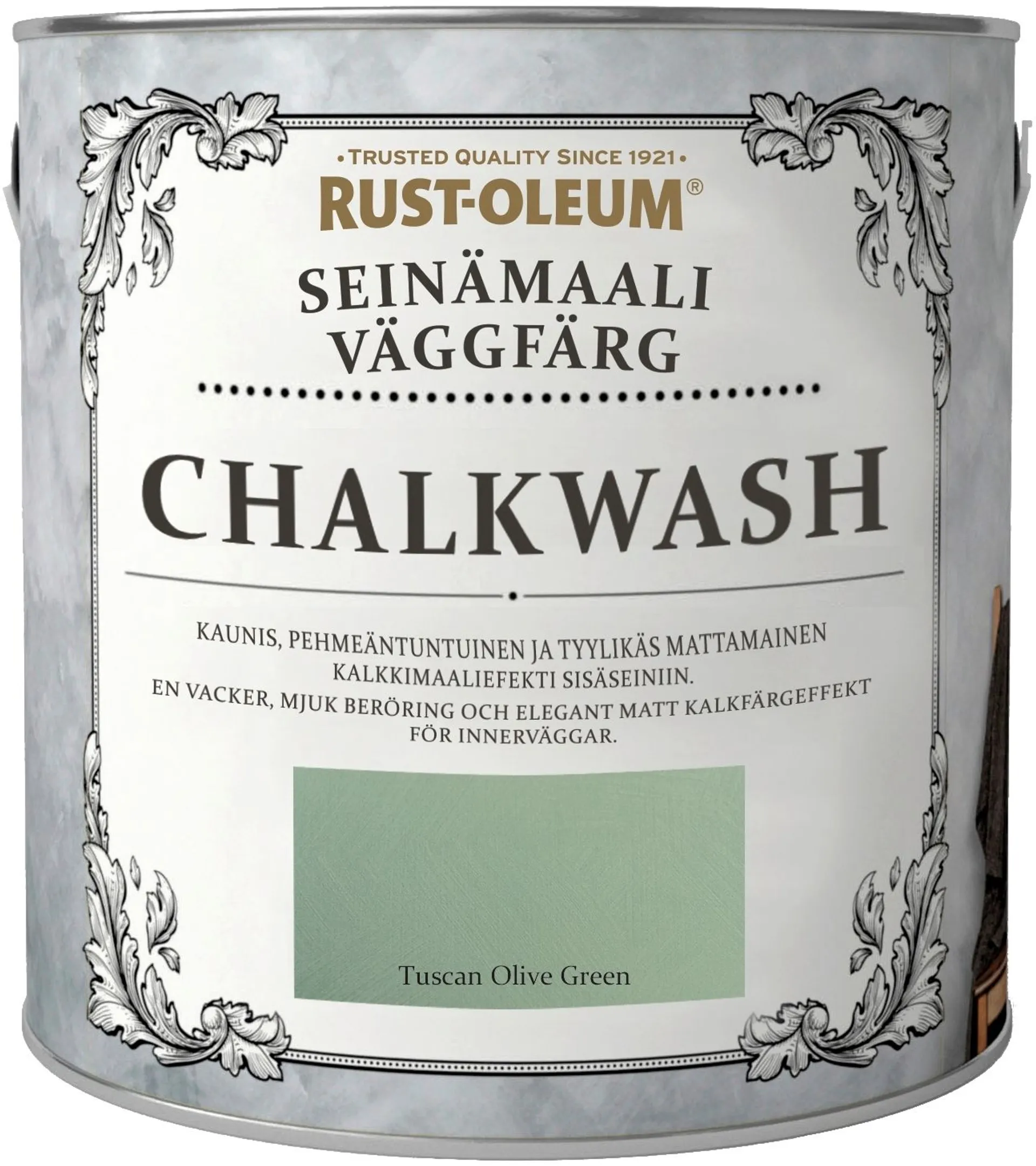 Rust-Oleum Seinämaali Chalkwash 2,5L Tuscan olive green - 1