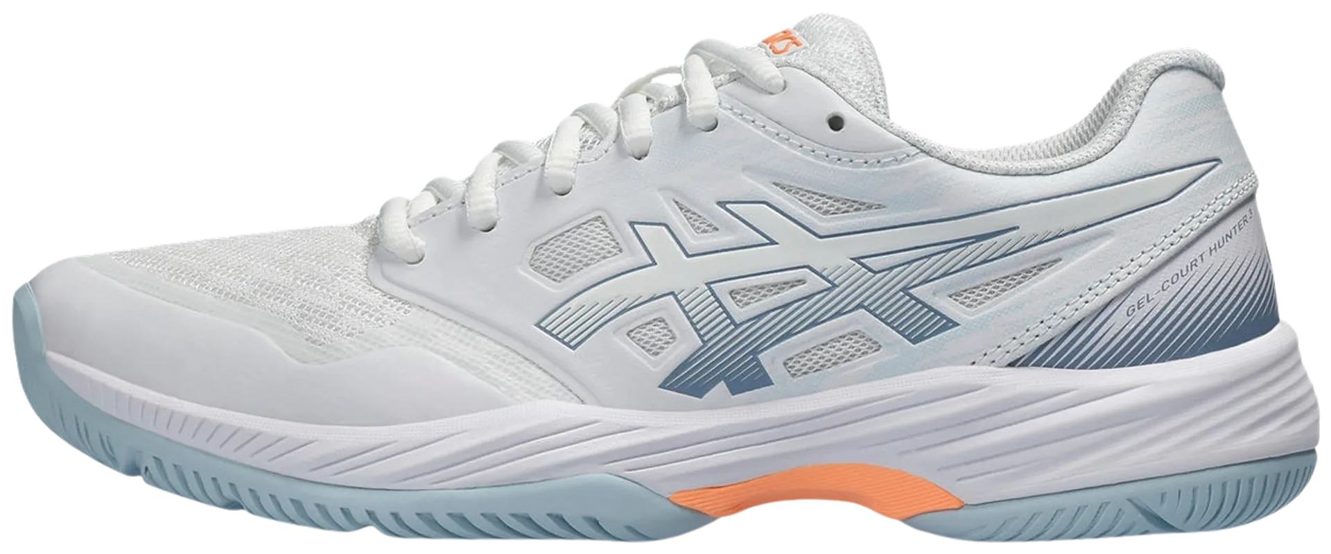 Asics naisten sisäpelikengät Gel-Court Hunter - WHITE/GREY BLUE - 4