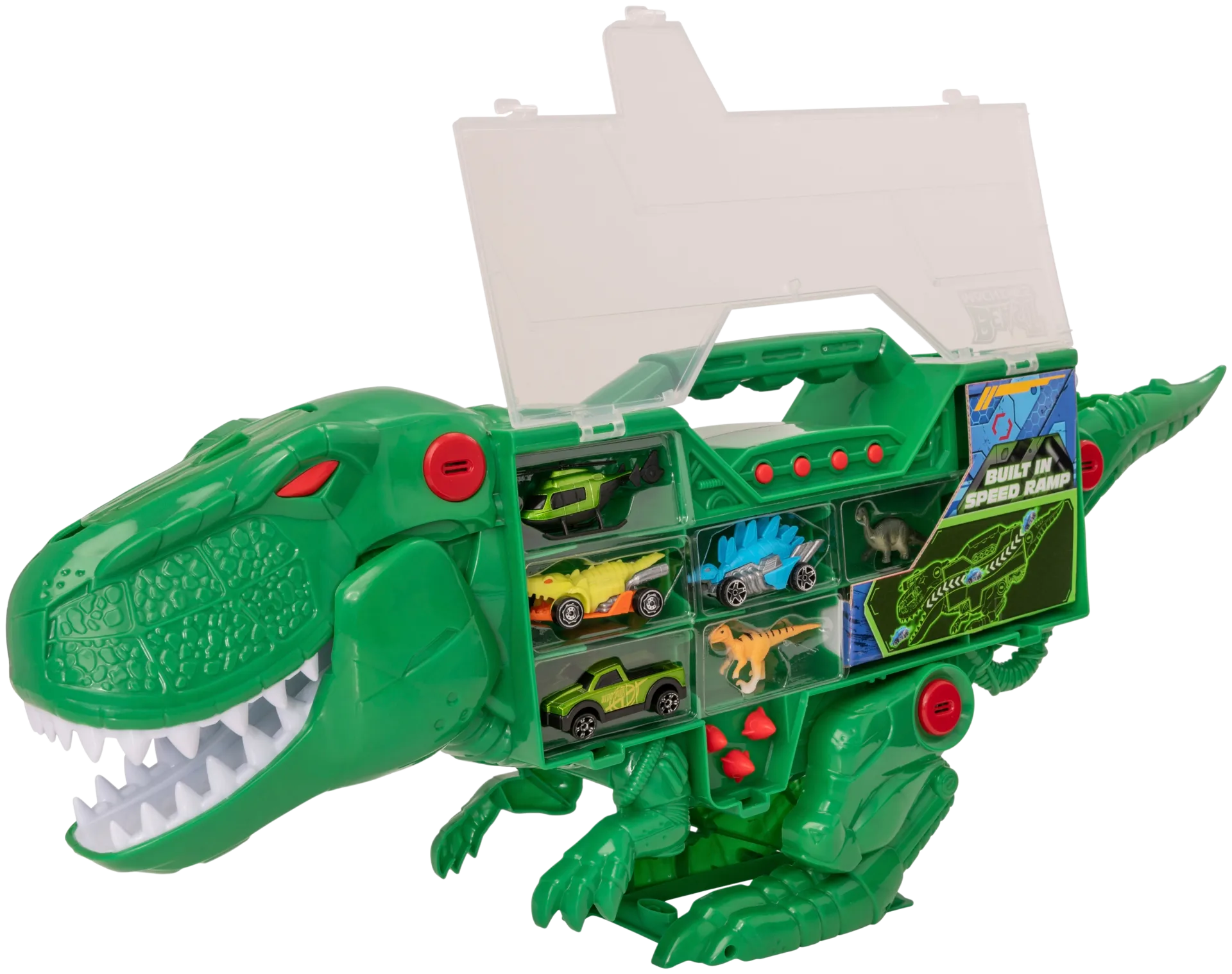 Teamsterz lelu Beast Machines T-Rex Transporter ja autot - 3