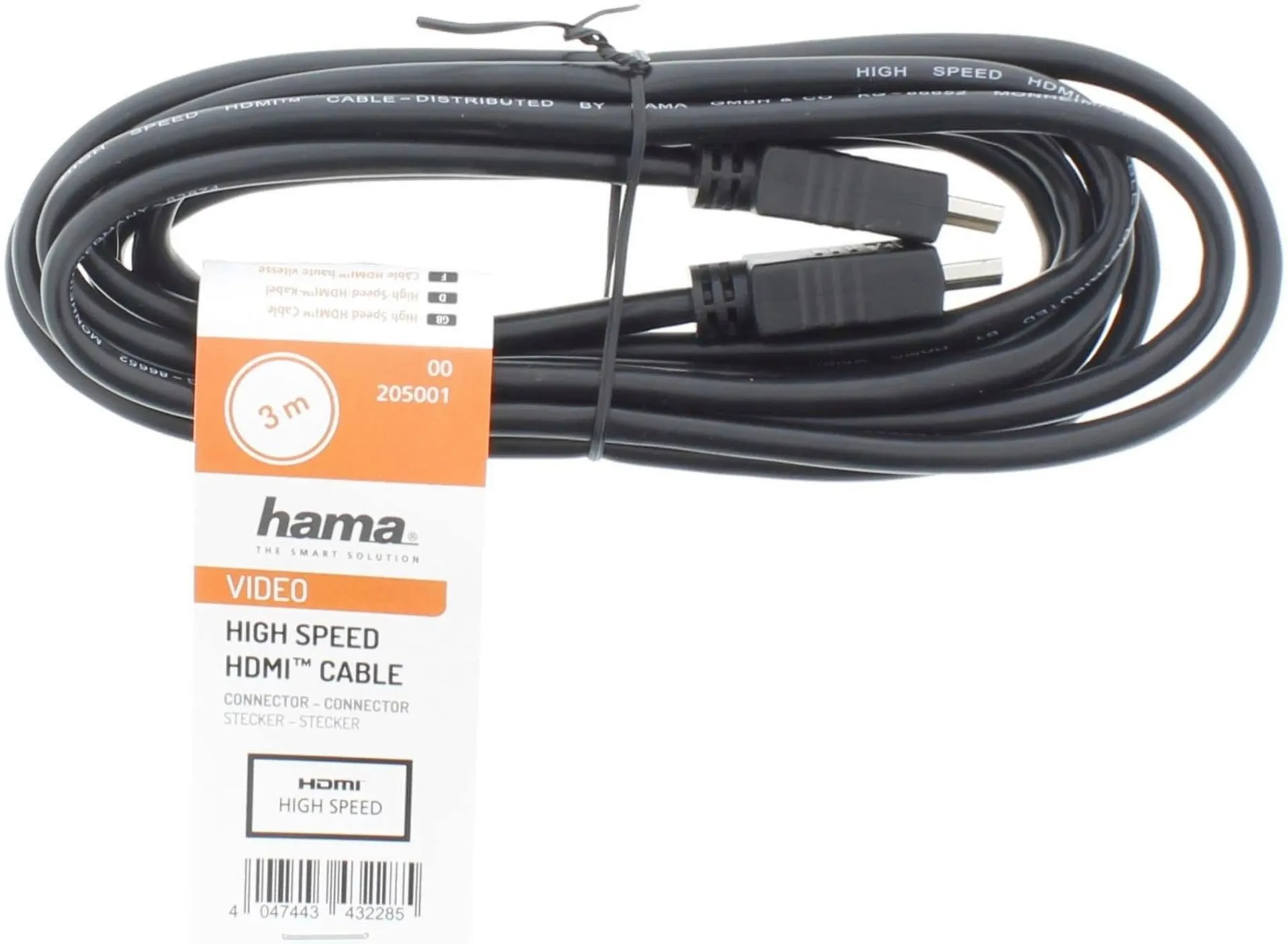 Hama High-Speed HDMI™-johto, uros - uros, 3,0 m - 4
