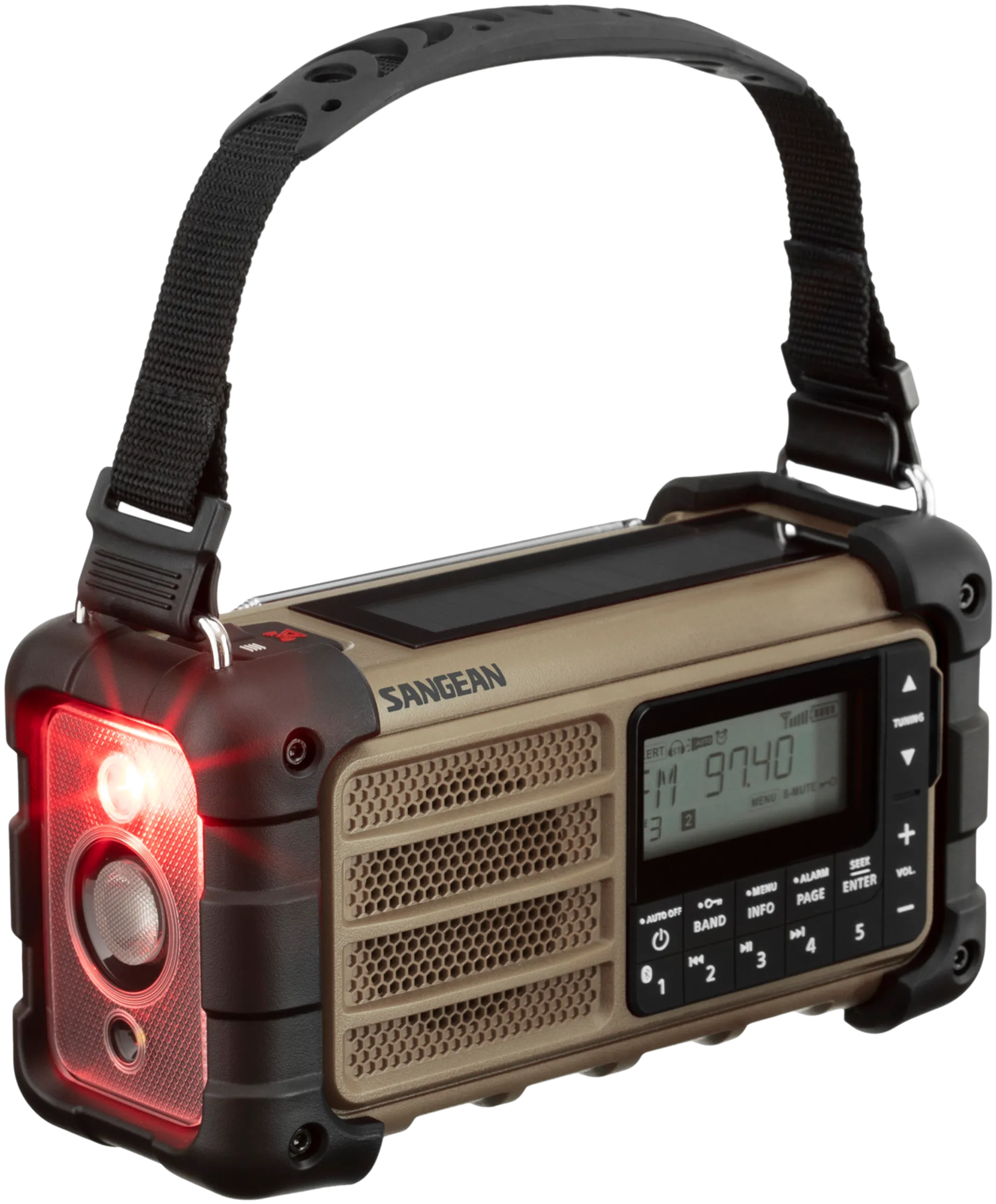 Sangean MMR-99 ladattava AM/FM-radio bluetooth yhteydellä, desert tan - 4