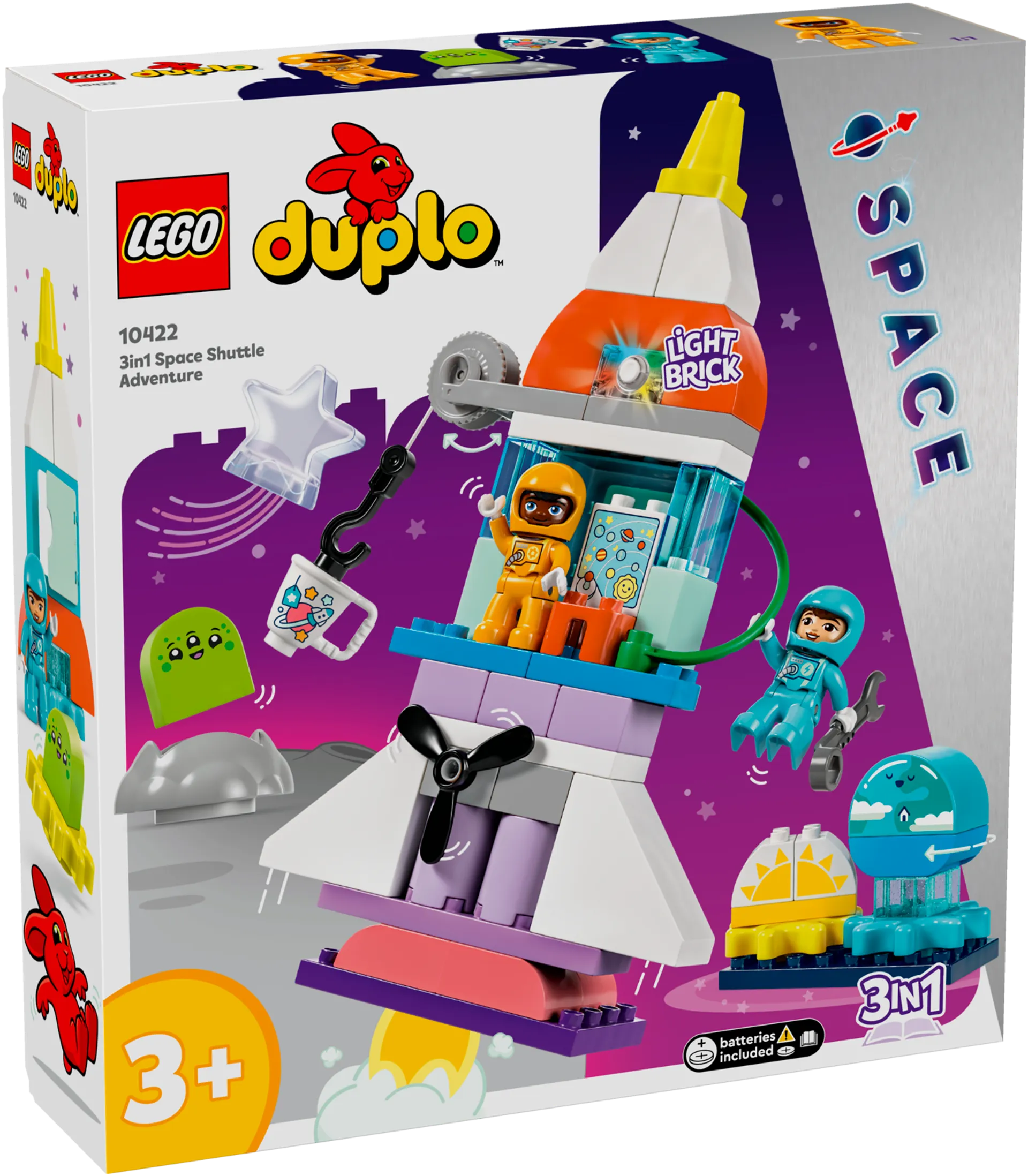 LEGO DUPLO Town 10422 3-in-1-avaruussukkulaseikkailu - 2