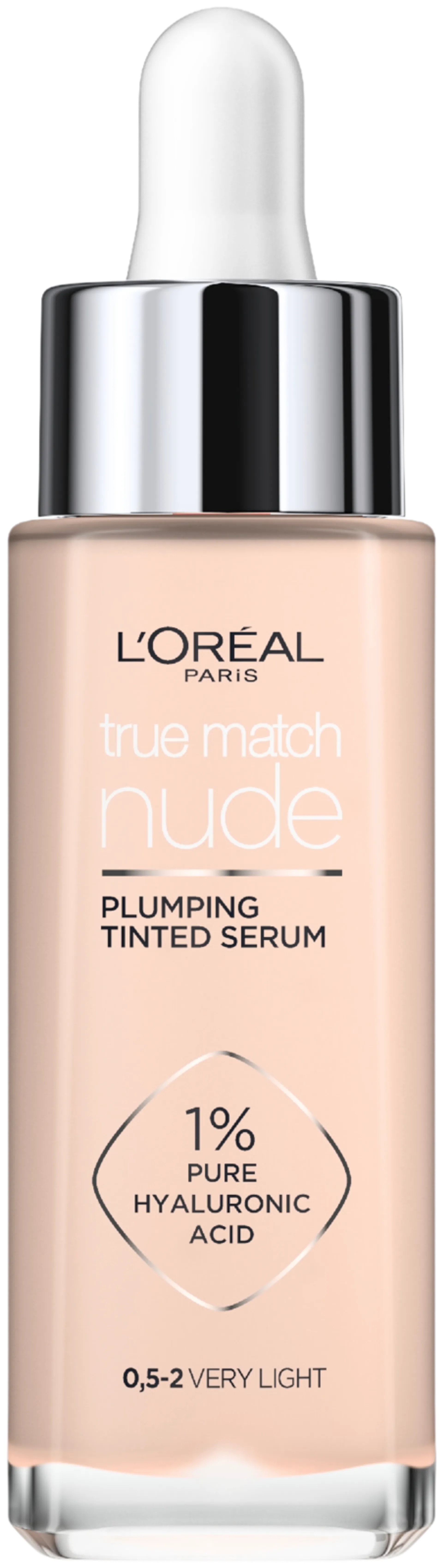 L'Oréal Paris True Match Nude Plumping Tinted Serum meikkivoide 30 ml - 0,5-2 Very Light - 1