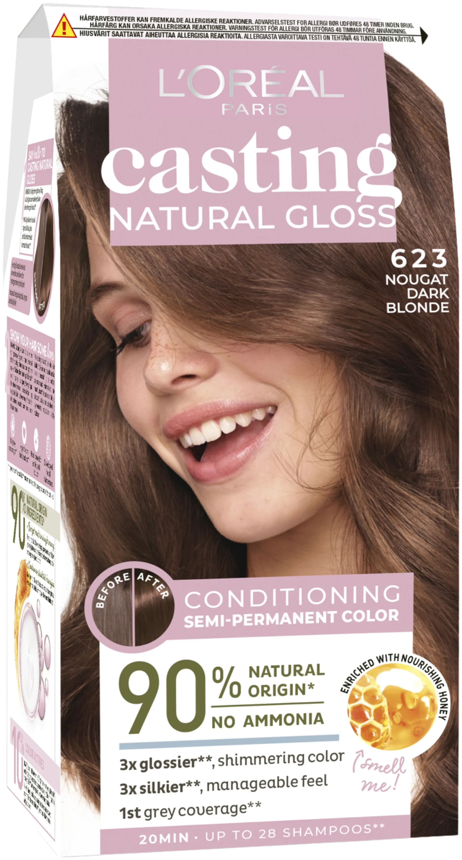 L'Oréal Paris Casting Natural Gloss 623 Blonde Miel kevytväri 1kpl - 2
