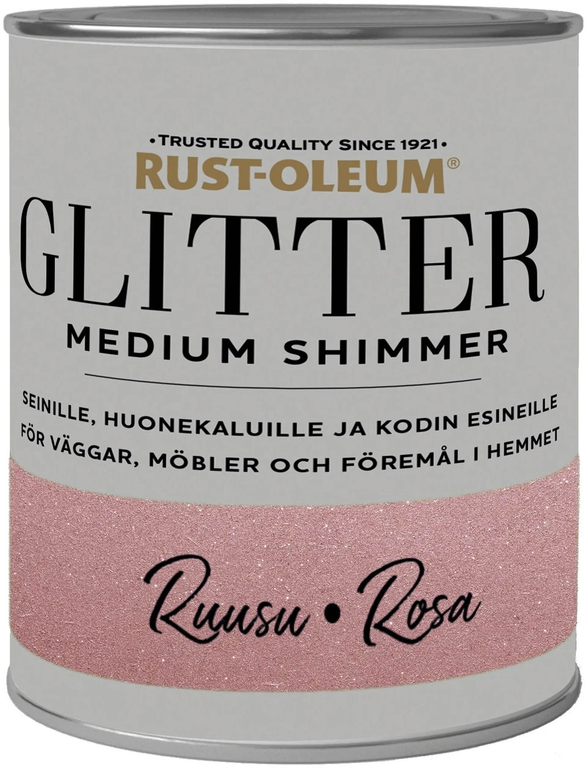 Rust-Oleum Glitter  Medium shimmer 750ML Rose Gold Seinämaali