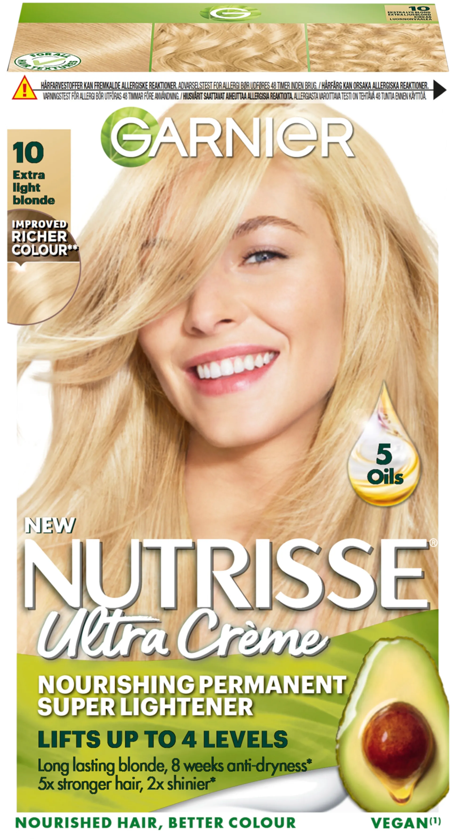 Garnier Nutrisse Ultra Creme 10.0 Extra Ligfht Blonde Erittäin Kirkas vaalea kestoväri 1kpl - 2