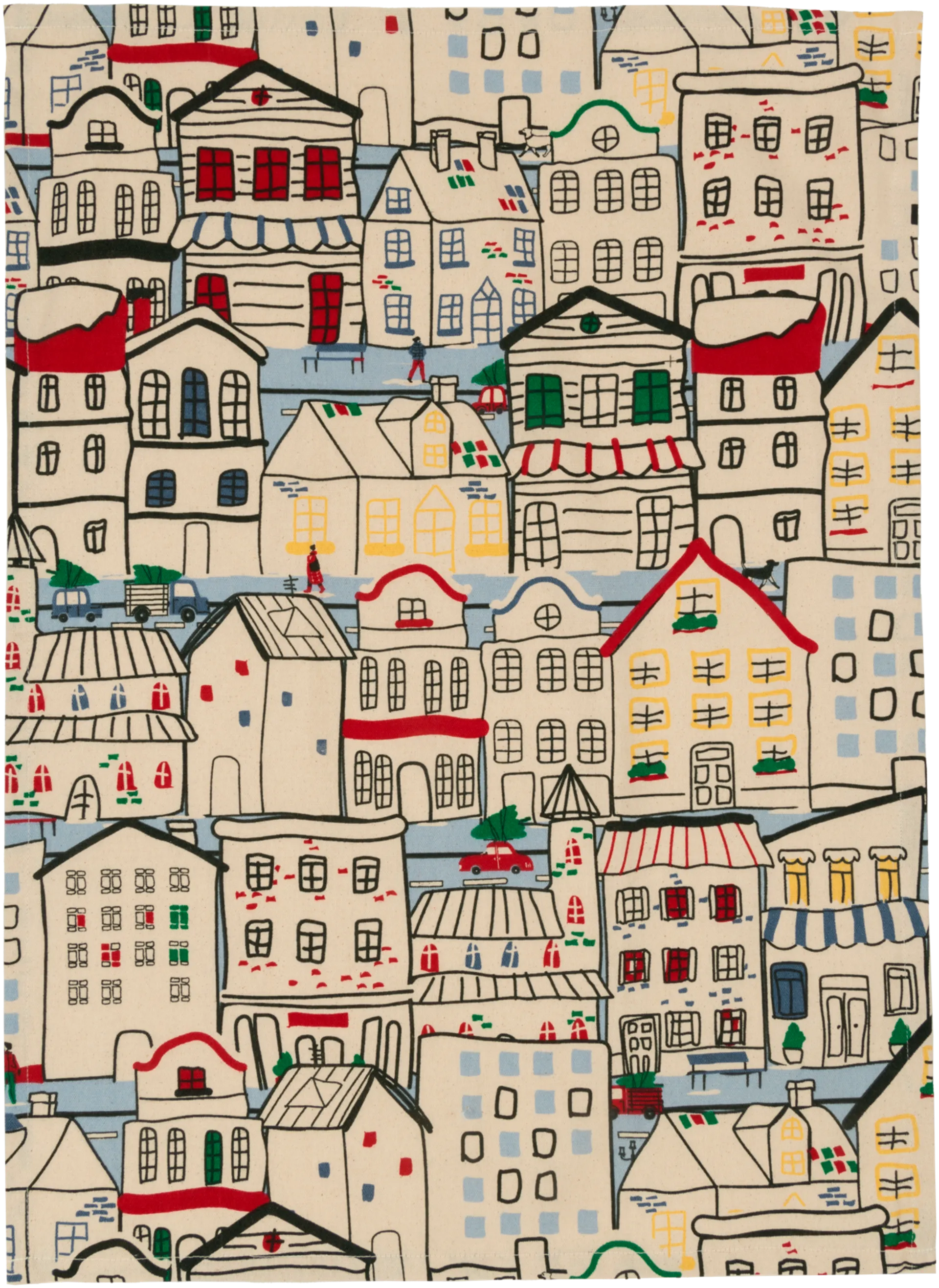 House keittiöpyyhe Winter town/Waffle 50 x 70 cm 2-pack - 2