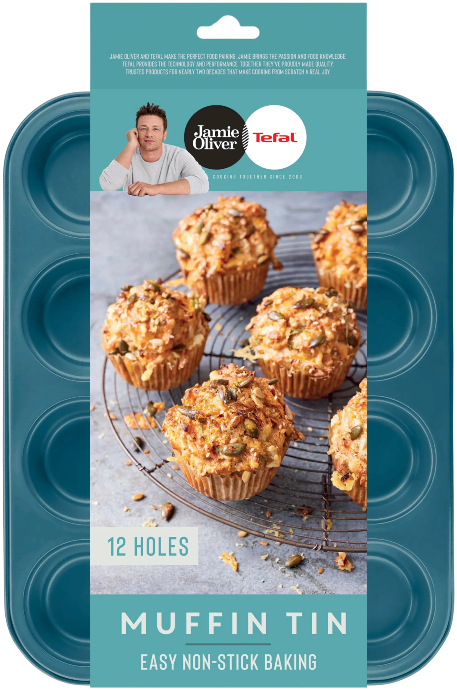 Tefal Jamie Oliver 12 muffinivuoka sininen J2595044 - 4