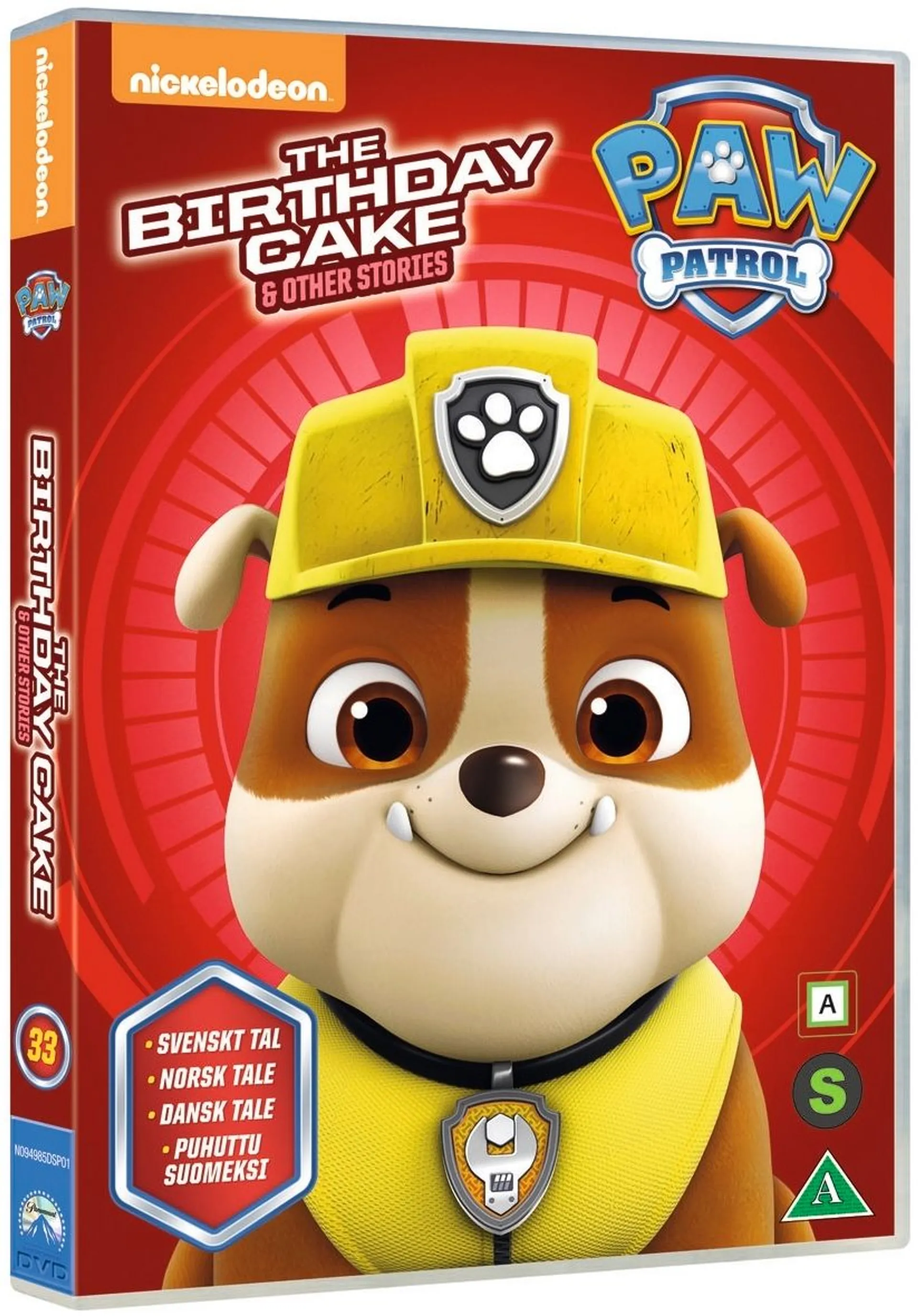 Paw Patrol 33 - Birthday Cake - Kausi 4 DVD