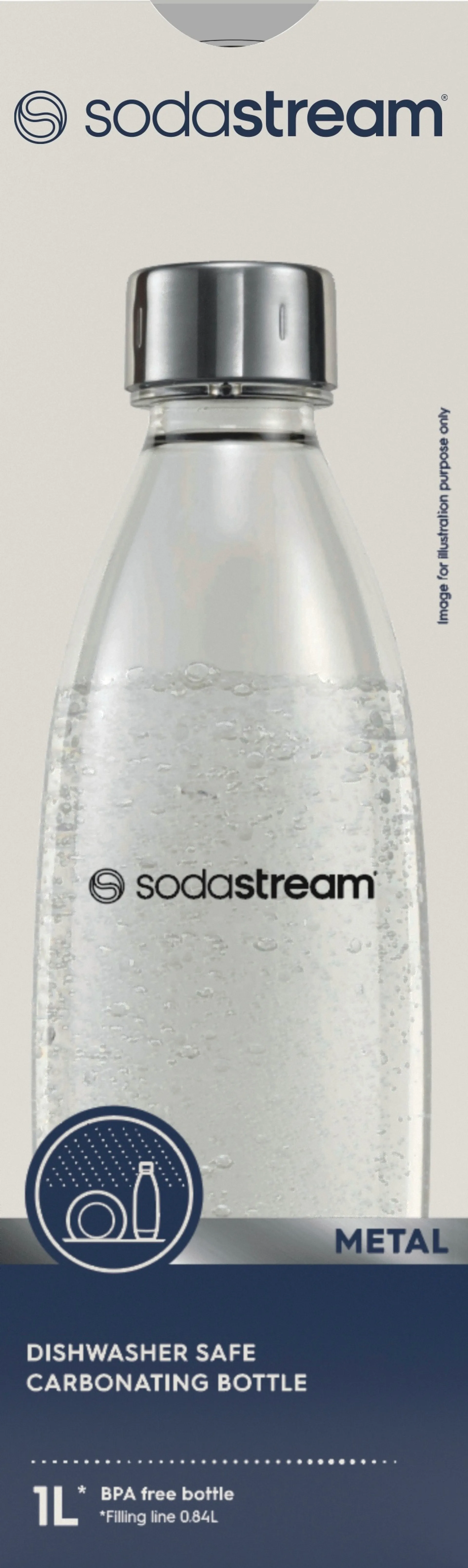 SodaStream astianpesukoneen kestävä metalli Fuse-juomapullo 1L - 4