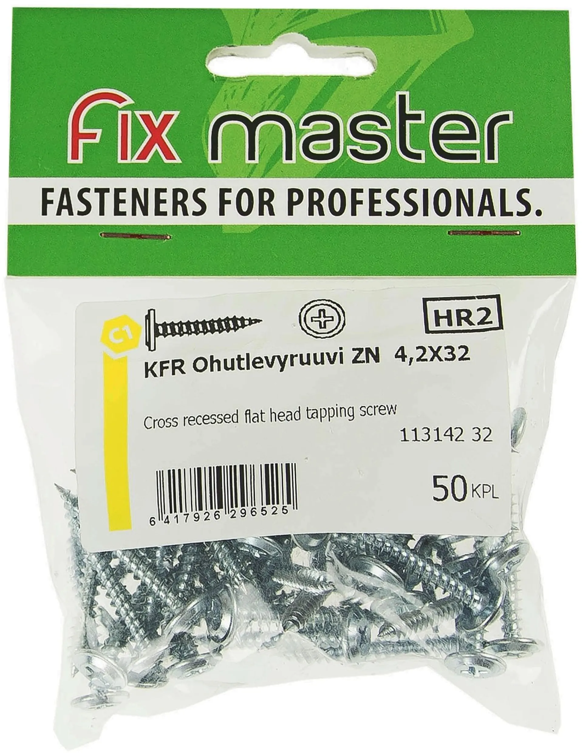 Fix Master KFR ohutlevyruuvi 4,2X32 sinkitty 50kpl