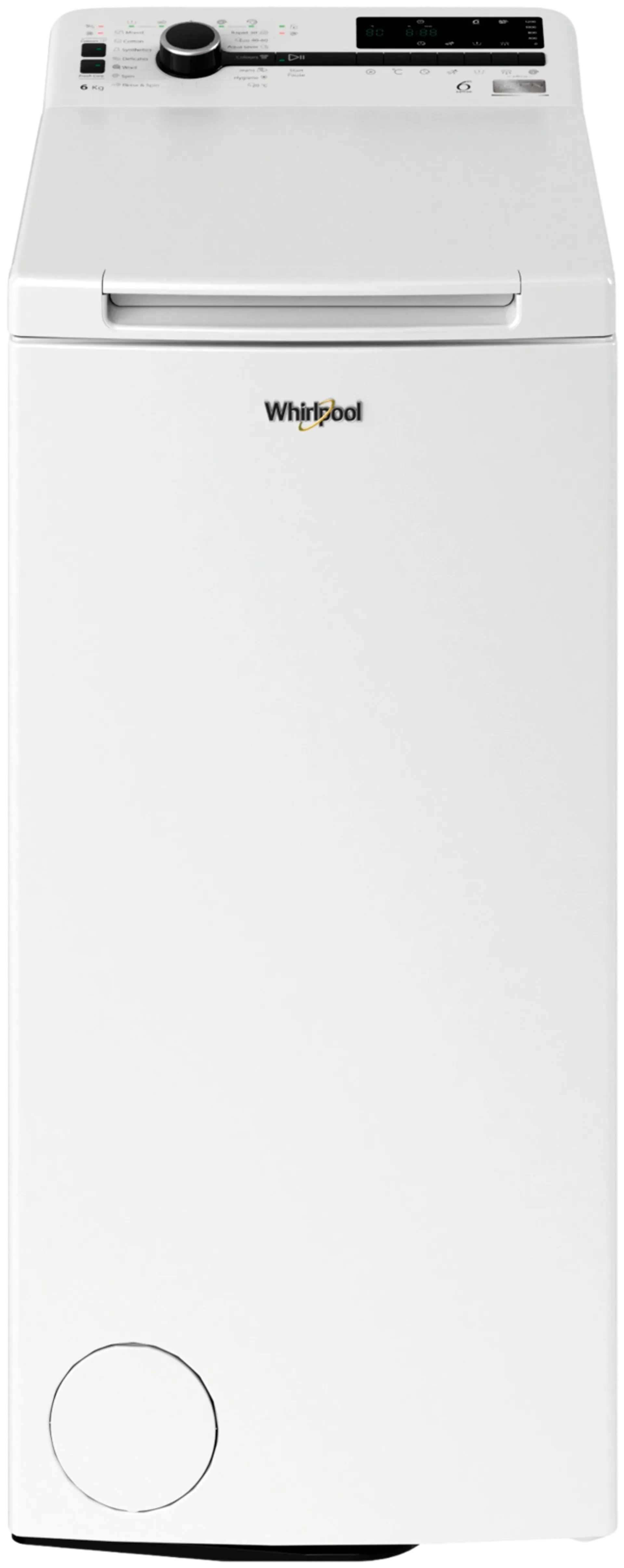 Whirlpool päältä täytettävä pyykinpesukone TDLRBX 6252BS EU 6kg valkoinen - 1