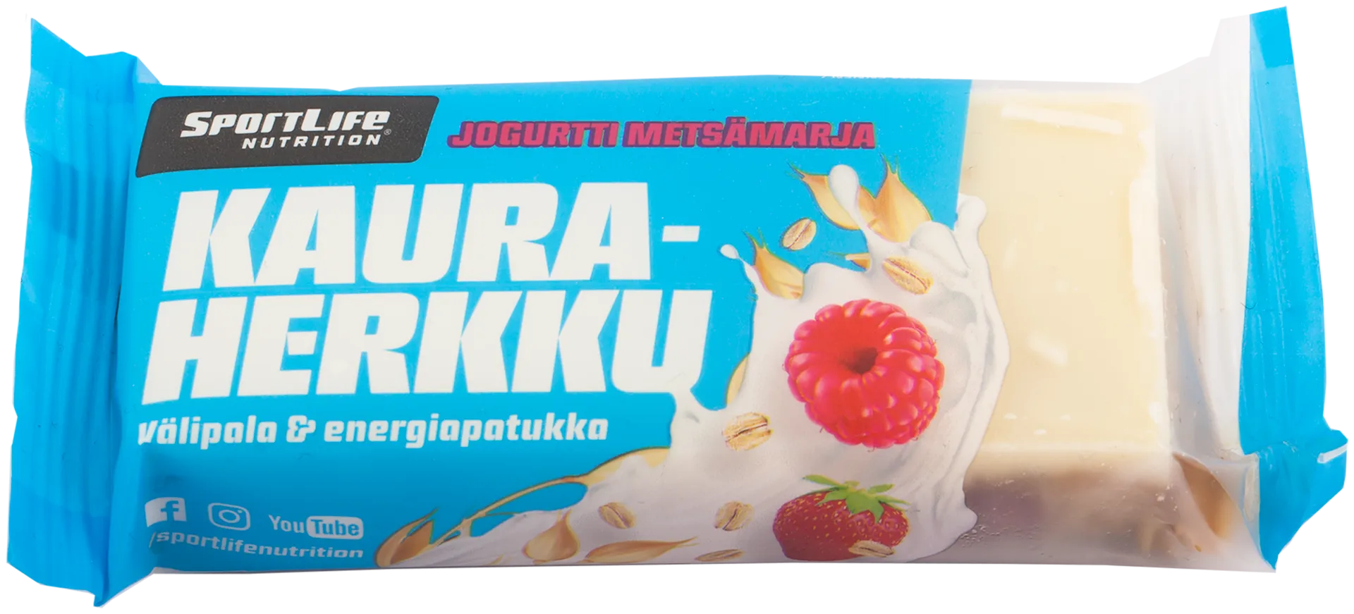SportLife Nutrition Kauraherkku 70g Jogurtti-metsämarja energiapatukka