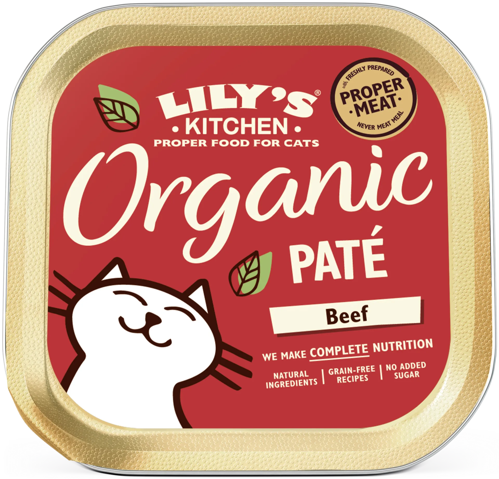 Lily's Kitchen 85g Organic Paté nautaa luomukissanruoka
