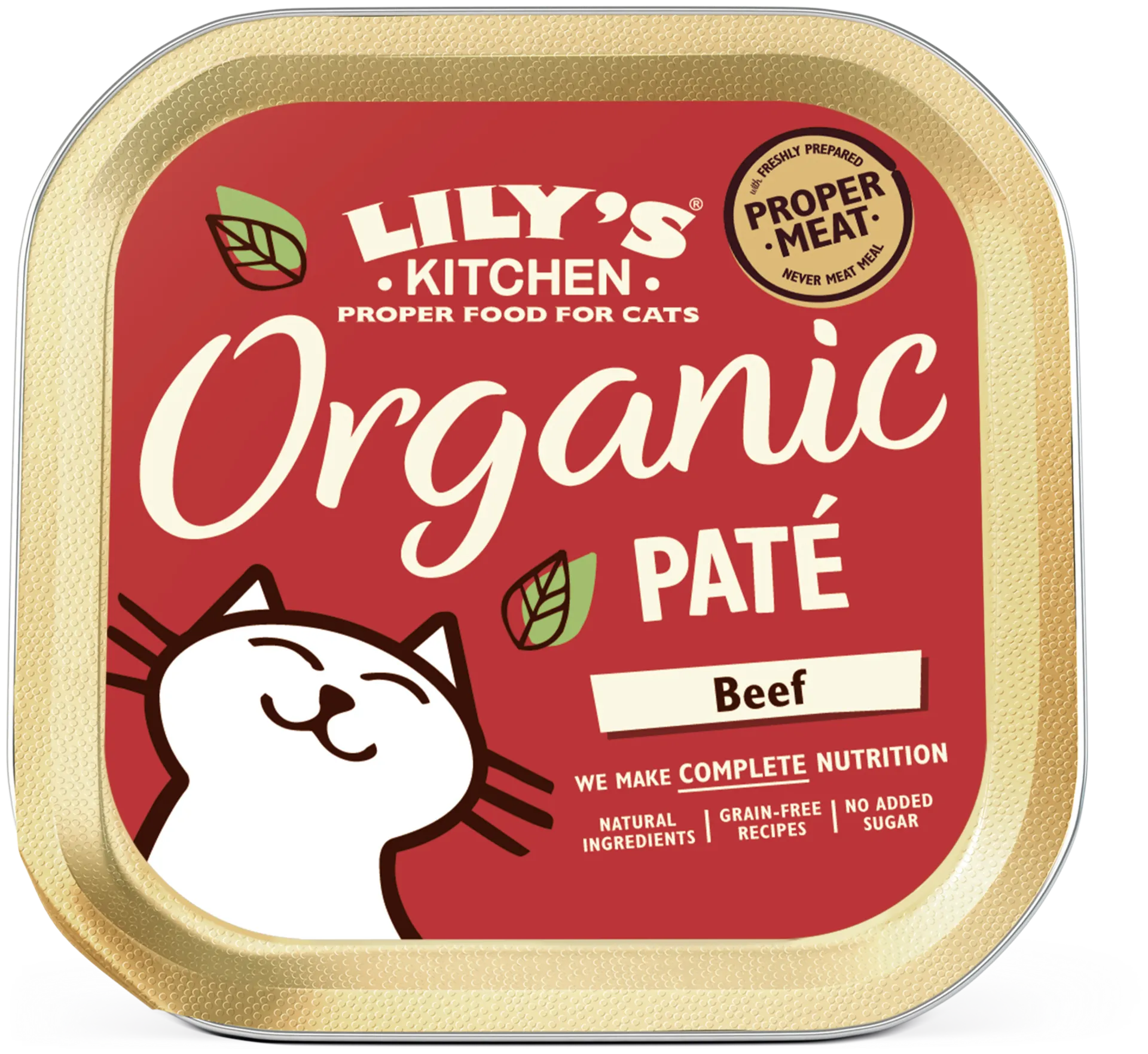 Lily's Kitchen 85g Organic Paté nautaa luomukissanruoka