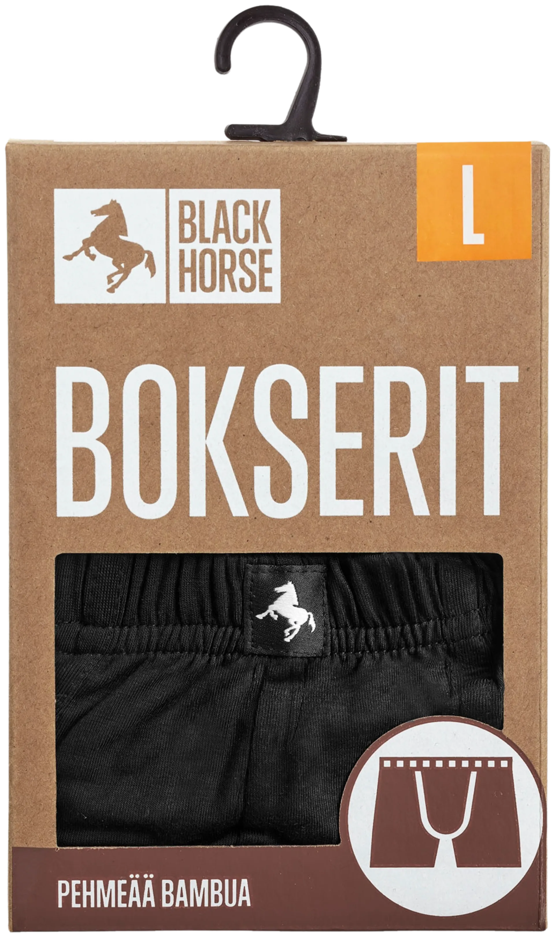 Black Horse miesten bokserit 52742 - BLACK - 2