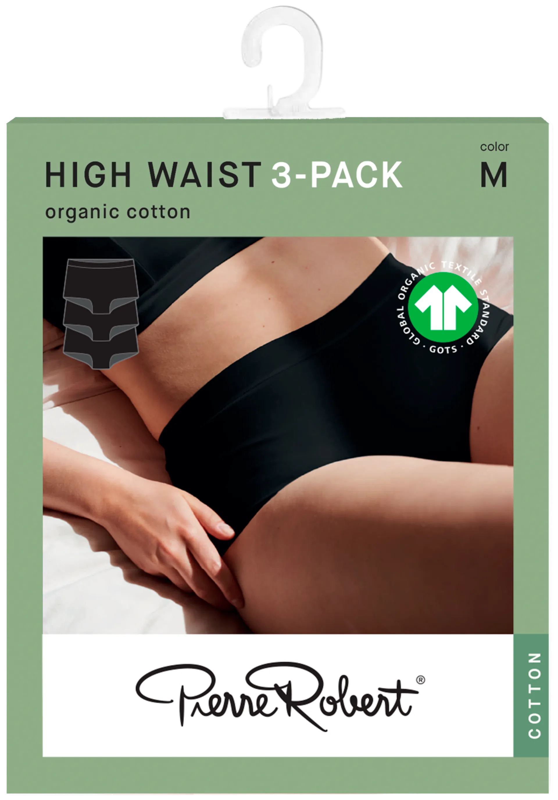 Pierre Robert naisten high waist alushousut 3-pack HU42 - BLACK - 2