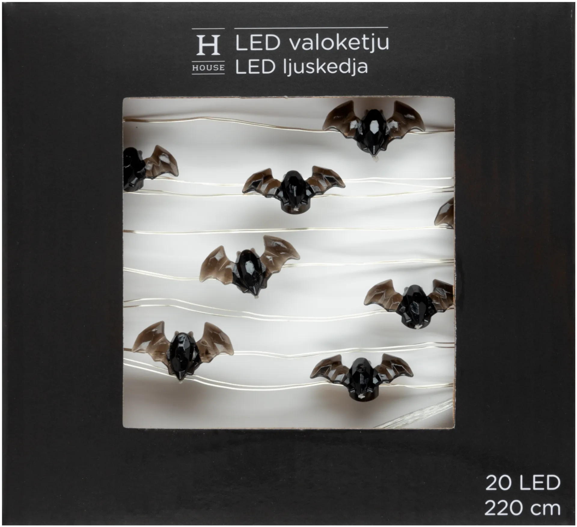 House valoketju lepakko 20 LED lämmin valkoinen