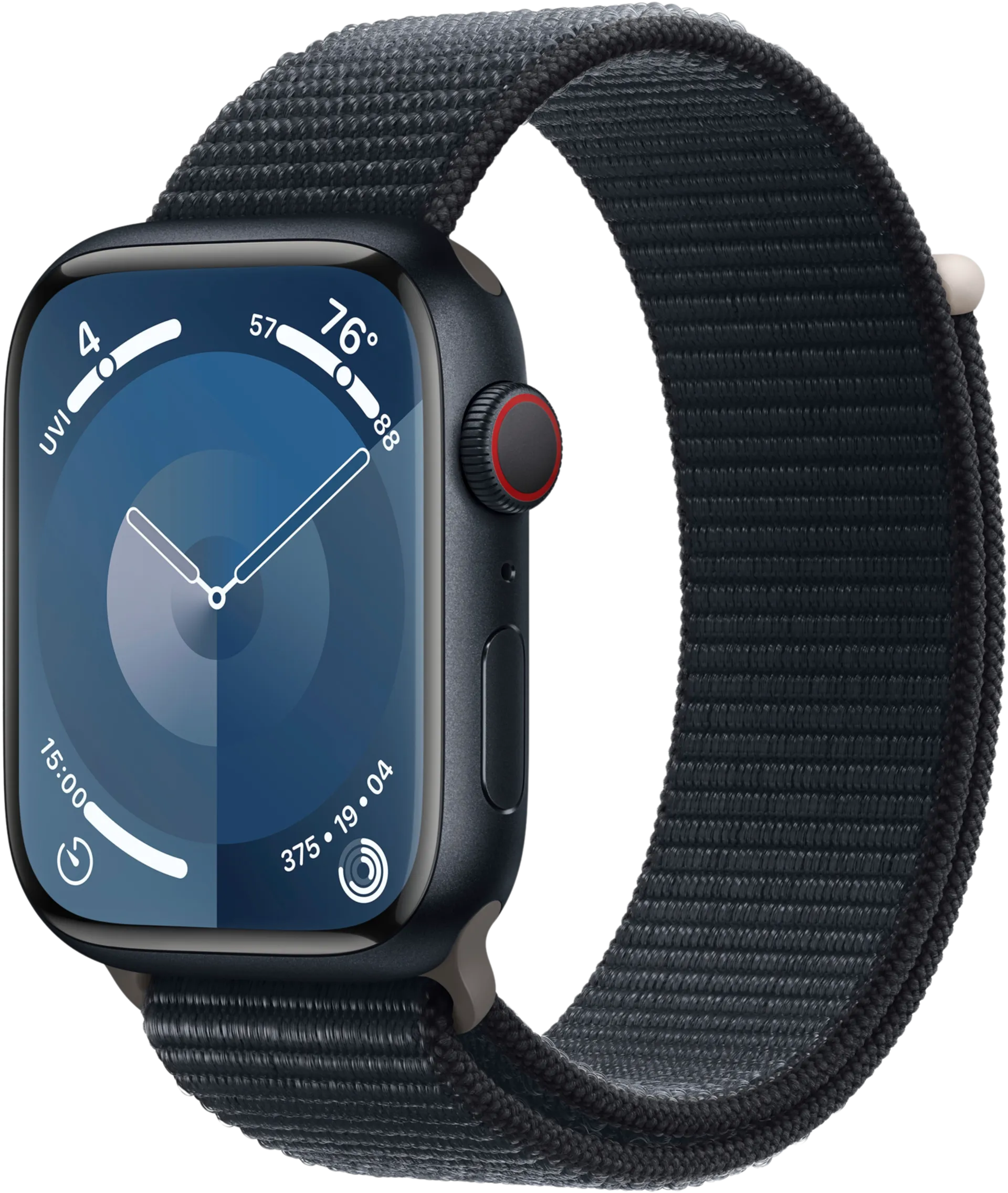 Apple watch Series 9 GPS + Cellular 45mm keskiyönsininen alumiinikotelo keskiyönsininen urheiluranneke MRMF3KS/A