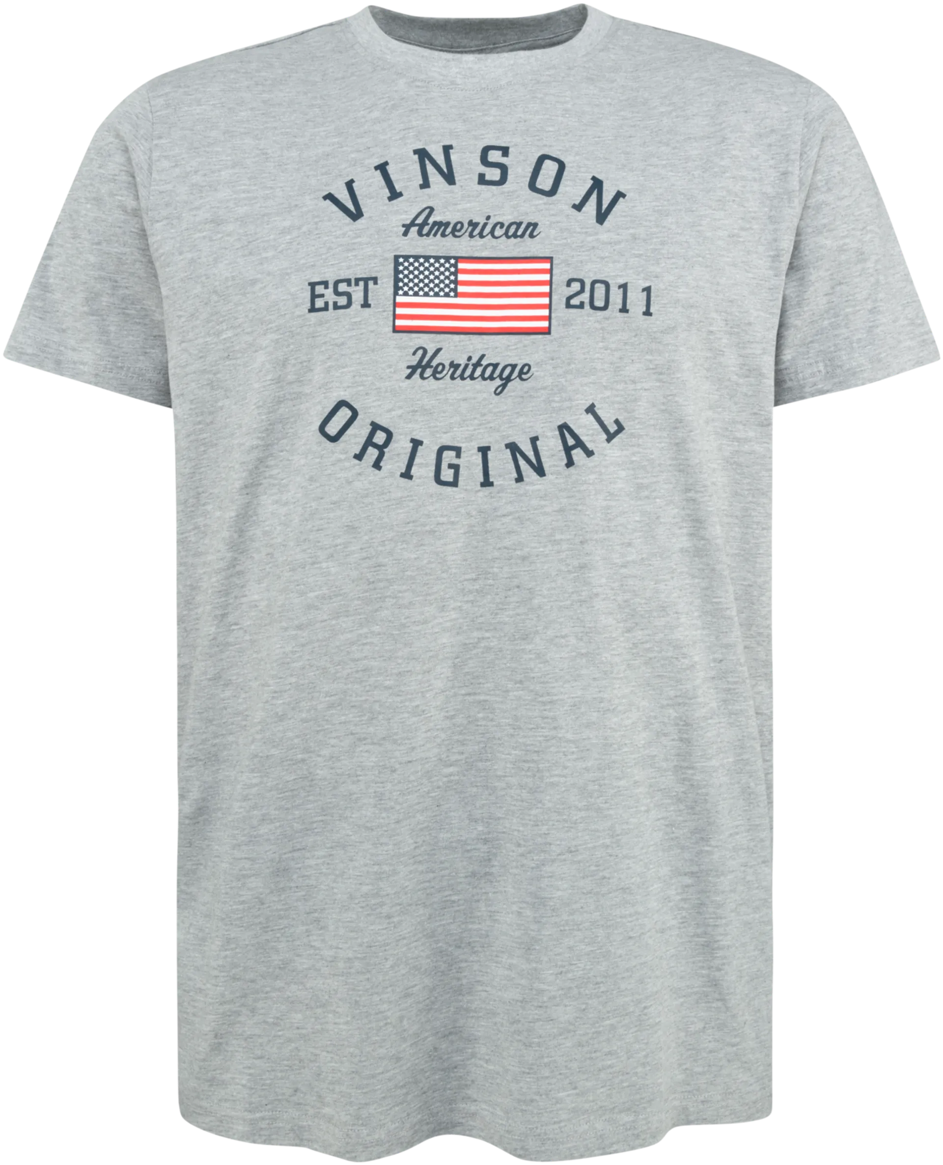 Vinson miesten T-paita Kaleb 104484 - Grey melange - 1