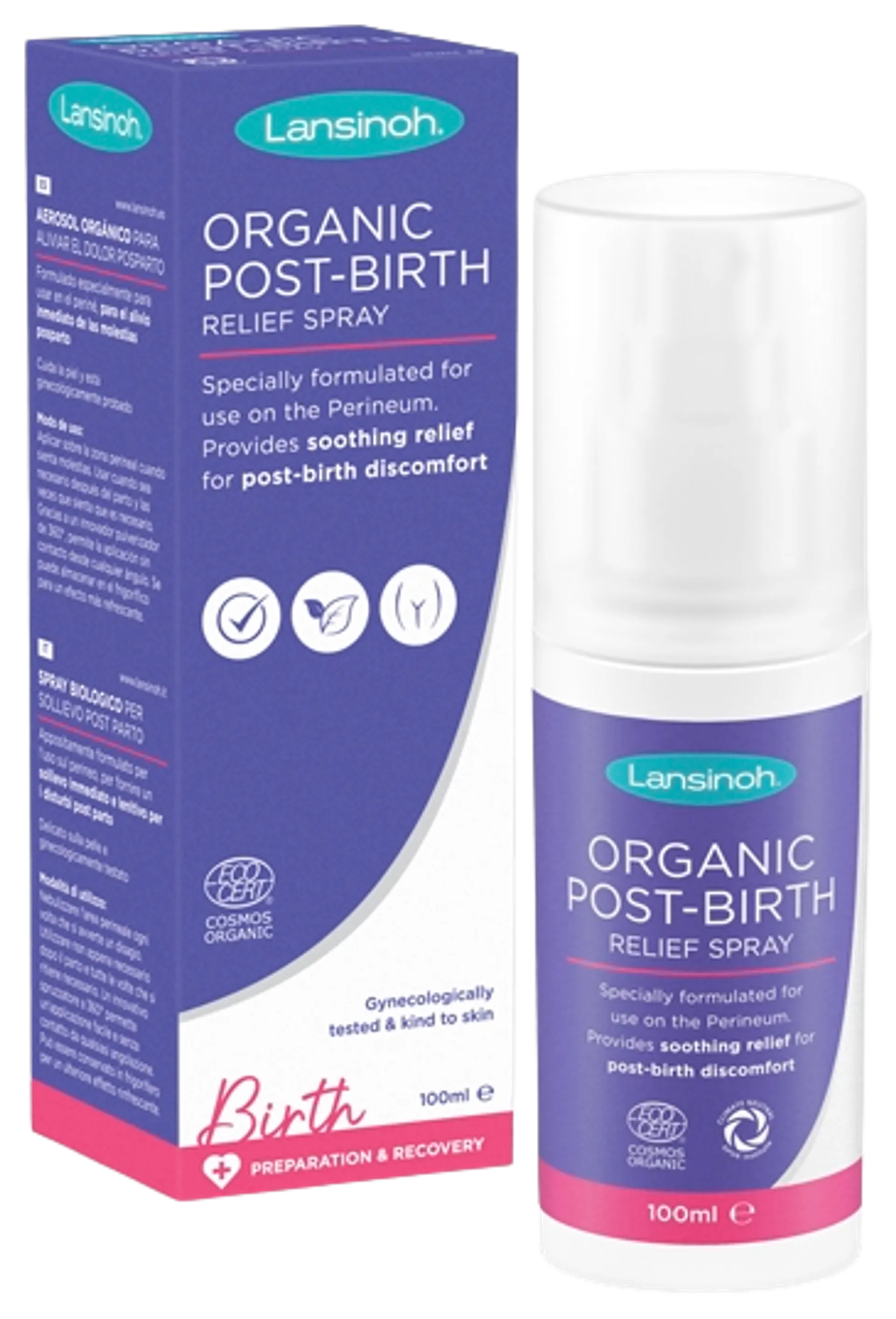Lansinoh luonnonmukainen Post-Birth Spray 100 ml - 2