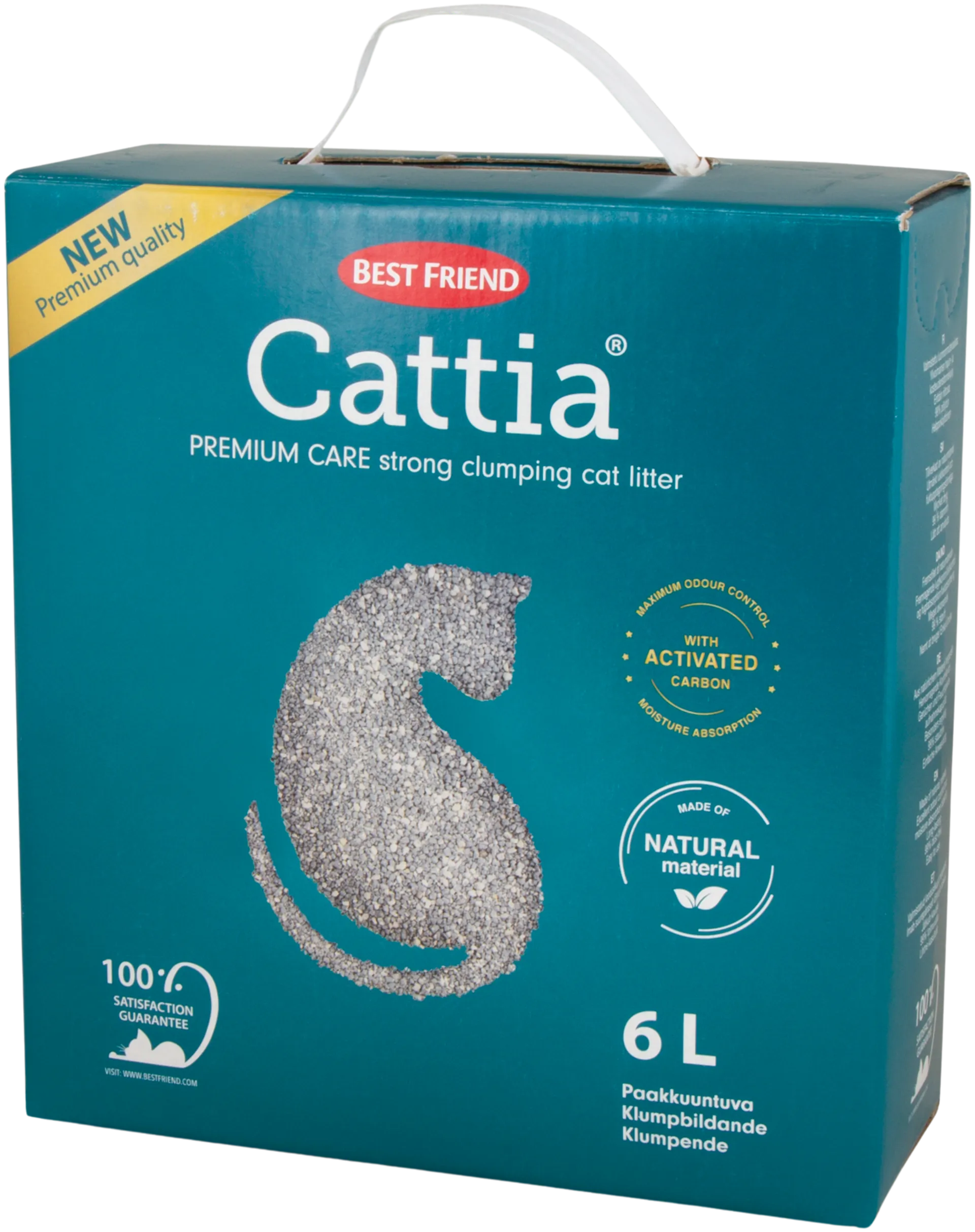 Best Friend Cattia Premium Care paakkuuntuva kissanhiekka 6 l