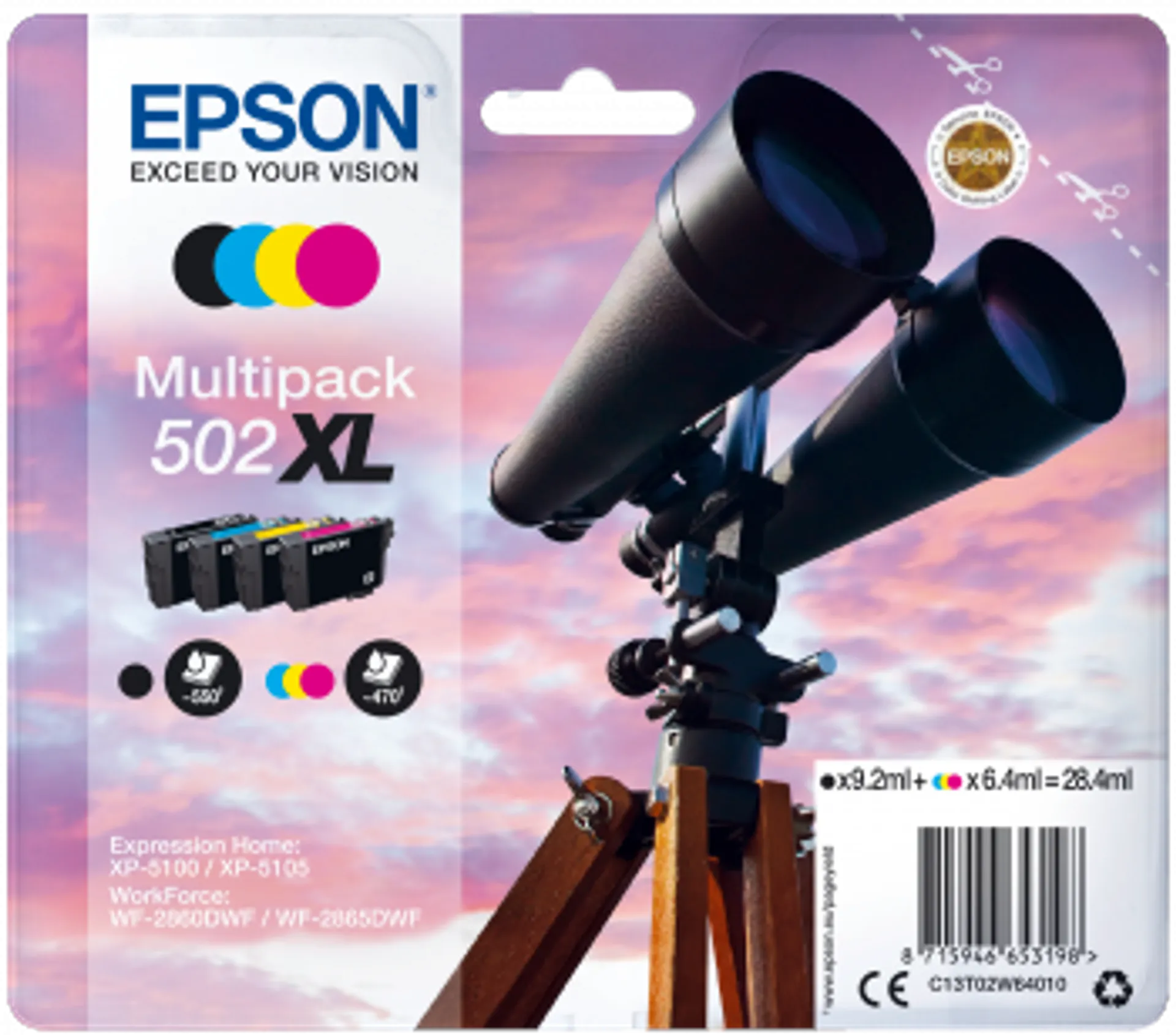 Epson 502XL 4-väripakkaus