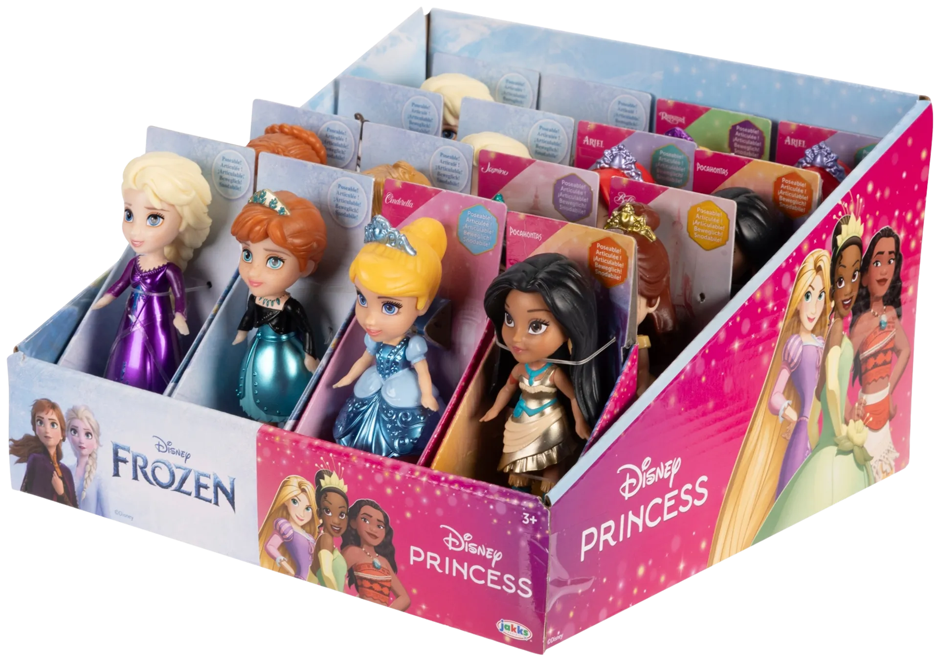 Disney Princess & Frozen mininukke 7 cm, erilaisia - 2